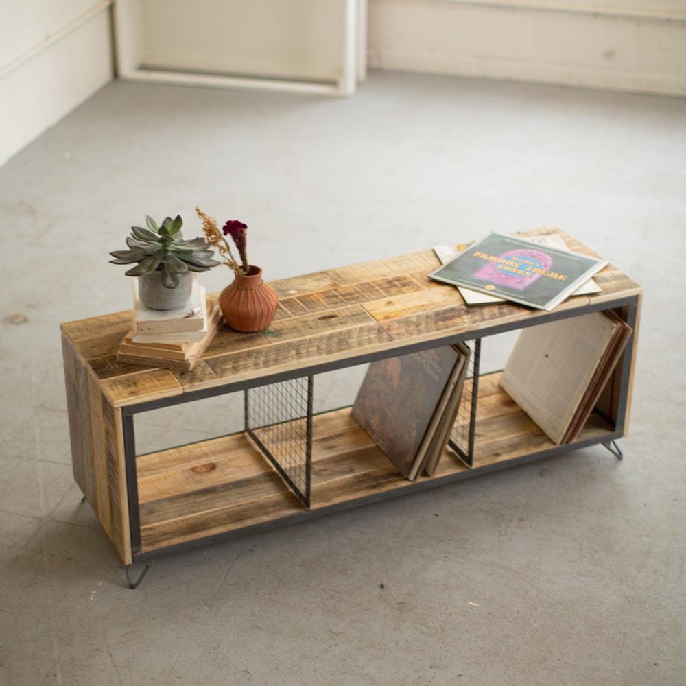 Kalalou Recycled Wood & Metal Tv Stand