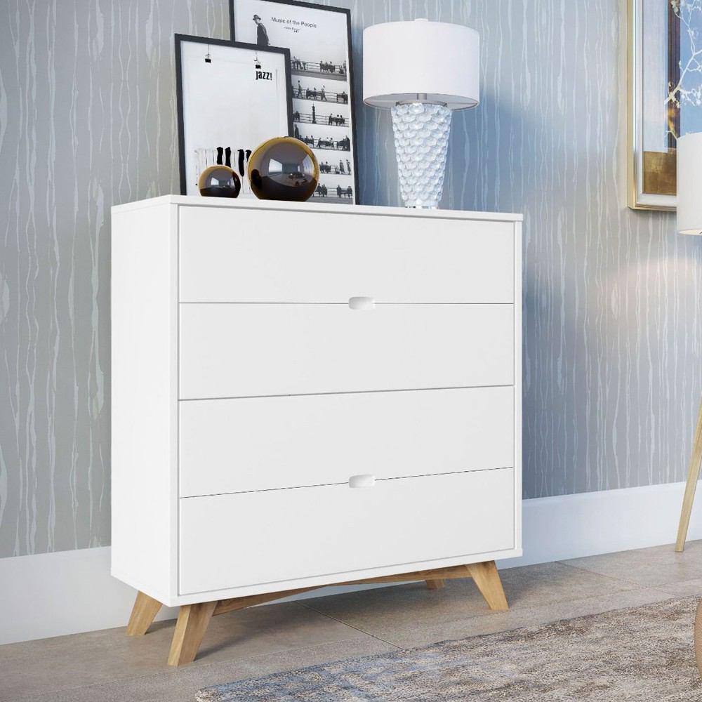 Manhattan Comfort Modern 4-Drawer Glenmore 31.49" Wide Dresser