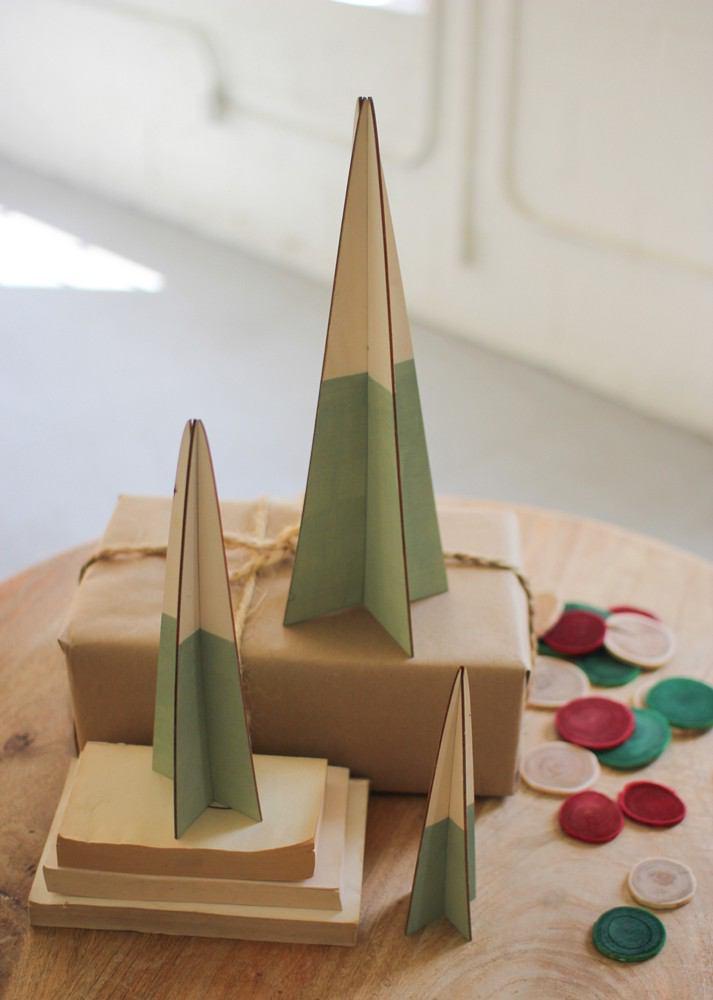 Kalalou Wooden Trees - 2 Pcs/Set Of 3