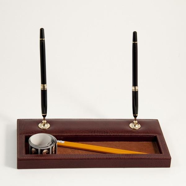 Bey-Berk Leather Double Pen Stand w/Pen Desk Accessories, Bey-Berk, - Modish Store