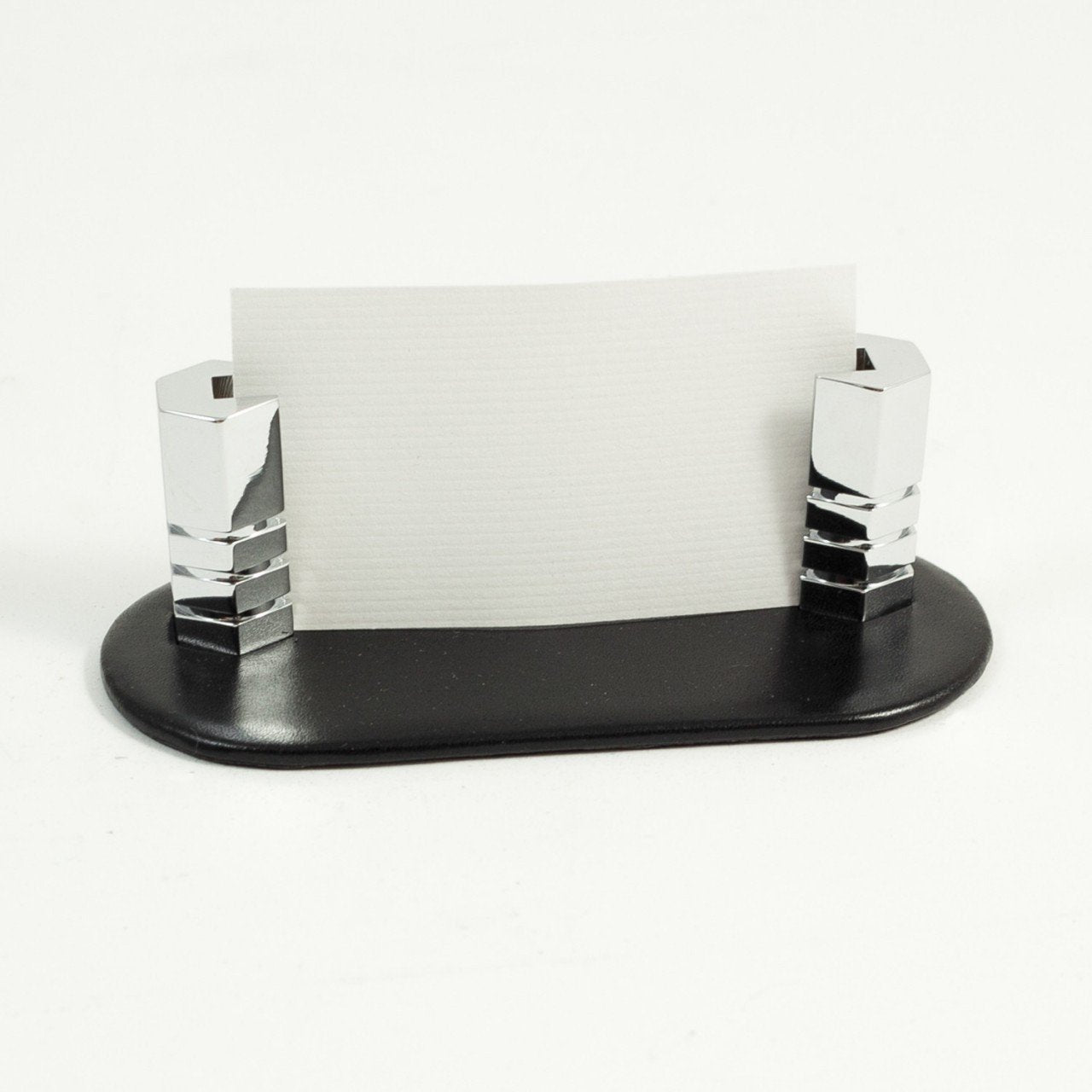 Bey-Berk Business Card Holder in Black Leather