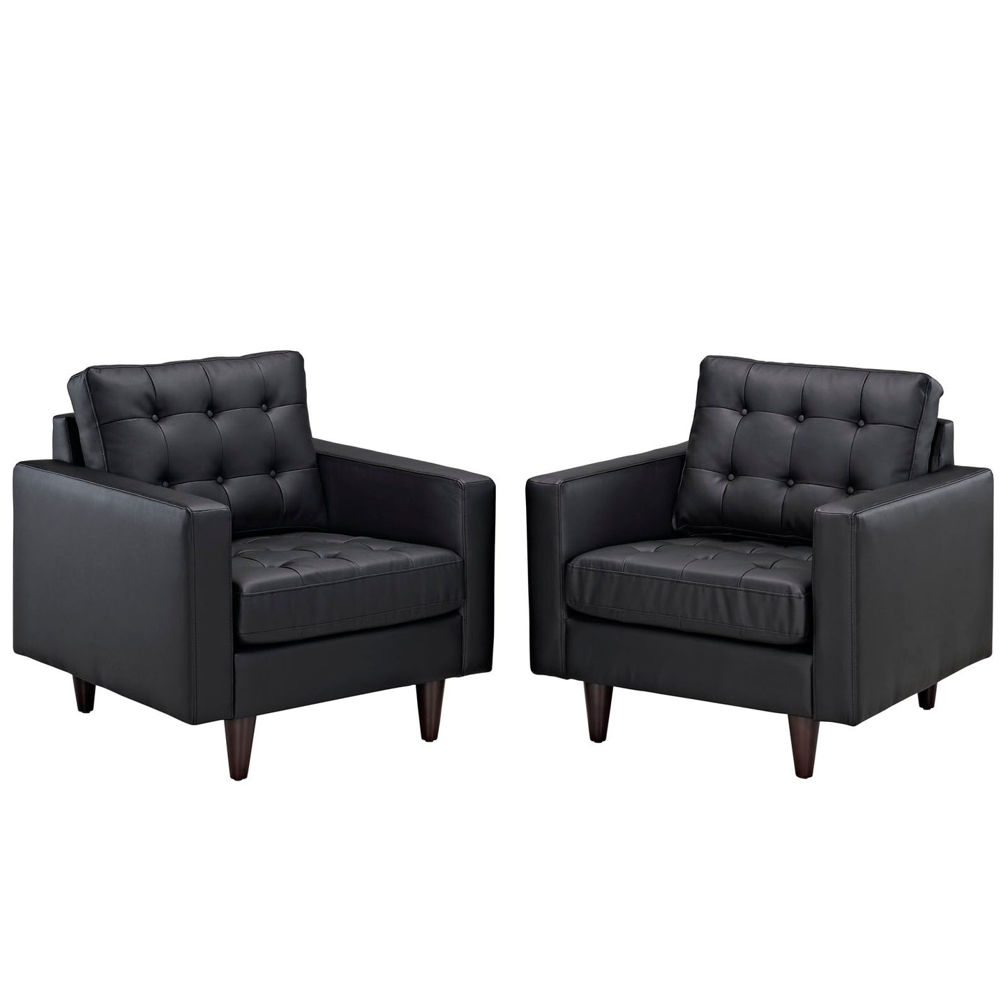 Modway Empress Armchair Leather - Set of 2 | Armchairs |