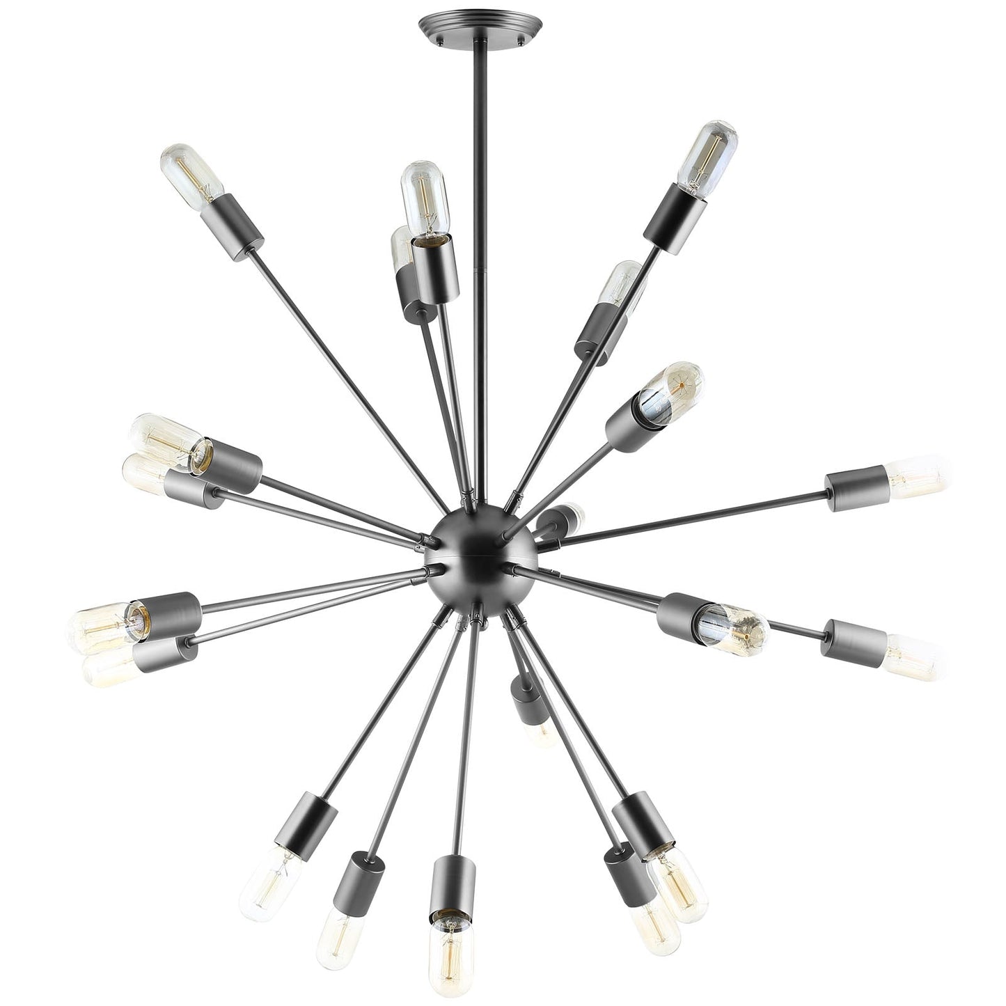 Modway Beam Stainless Steel Chandelier - Black | Chandeliers |