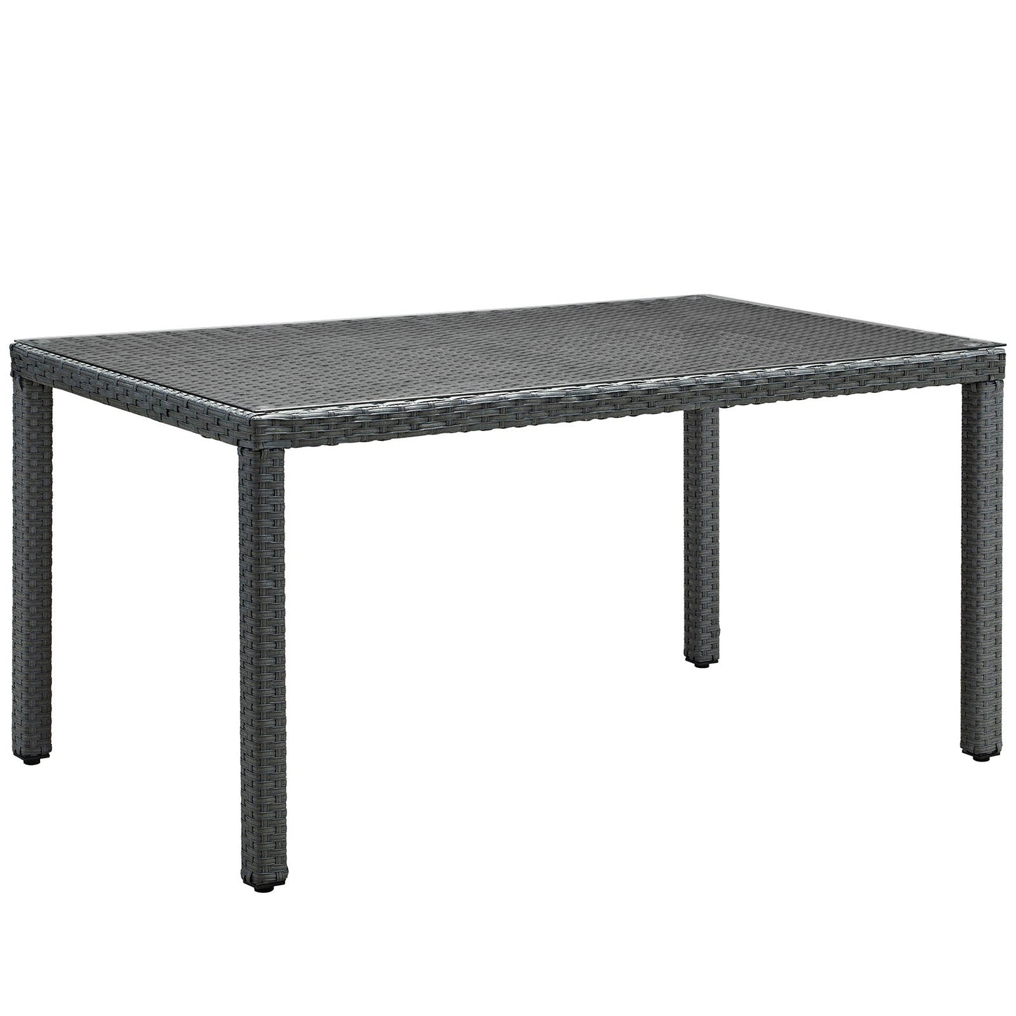 Modway Sojourn 59" Outdoor Patio Dining Table - Chocolate | Outdoor Tables | Modishstore-2