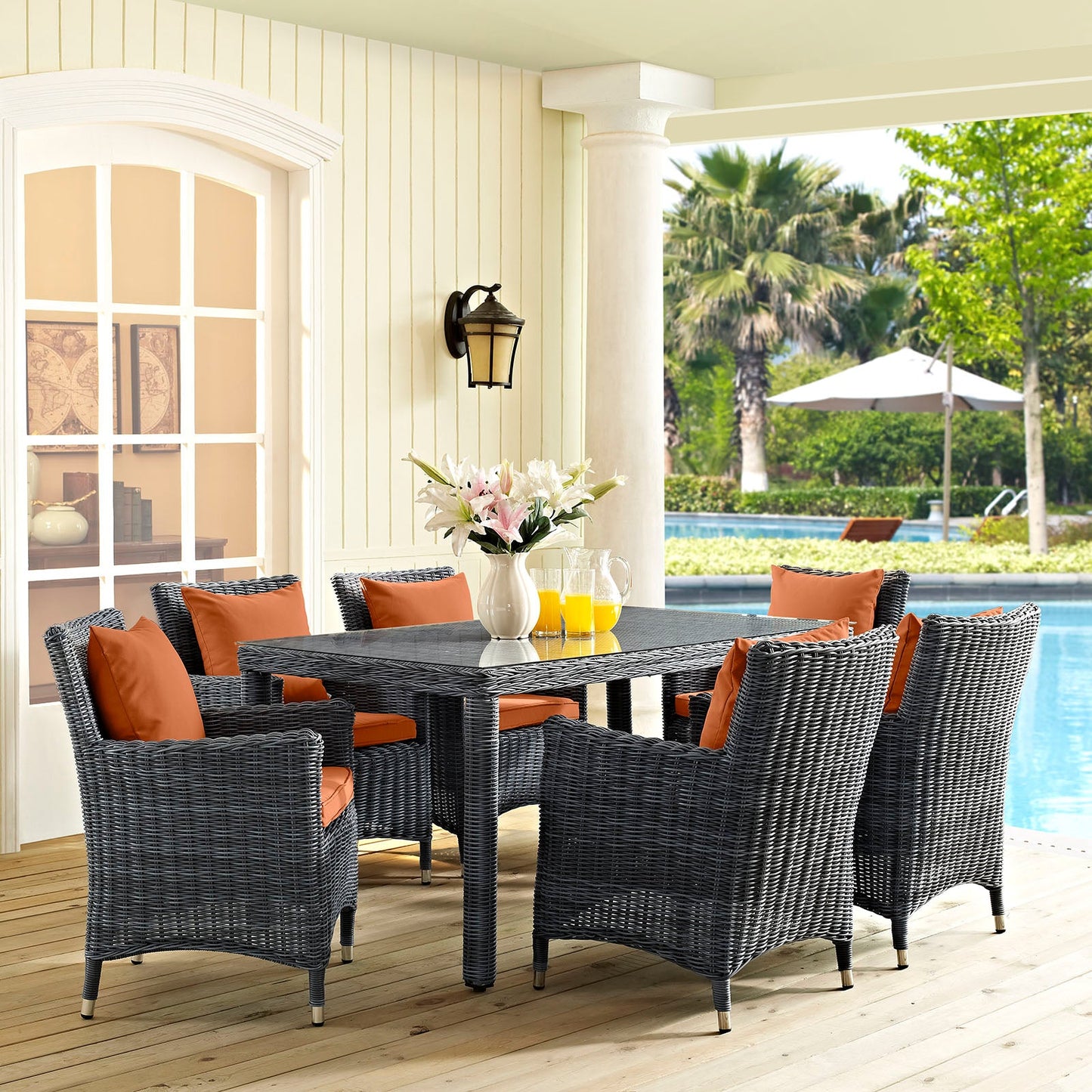 Modway Summon 59" Outdoor Patio Dining Table - Gray | Outdoor Tables | Modishstore-2