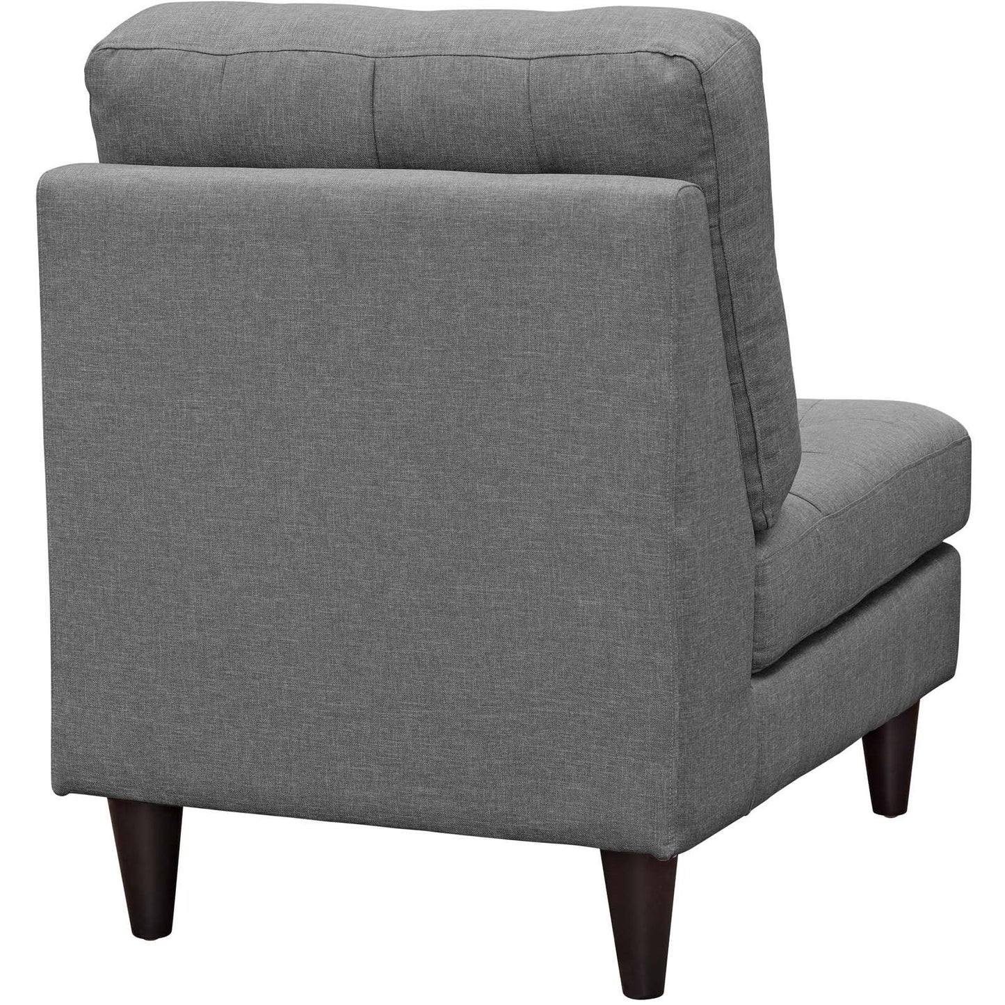 Modway Empress Upholstered Fabric Lounge Chair Gray