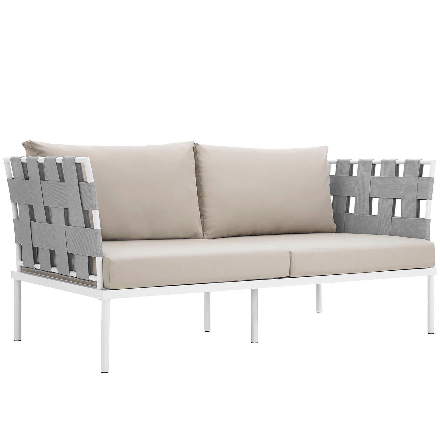 Modway Harmony Outdoor Patio Aluminum Loveseat | Outdoor Sofas, Loveseats & Sectionals |