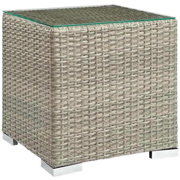 Modway Repose Outdoor Patio Side Table In Light Gray