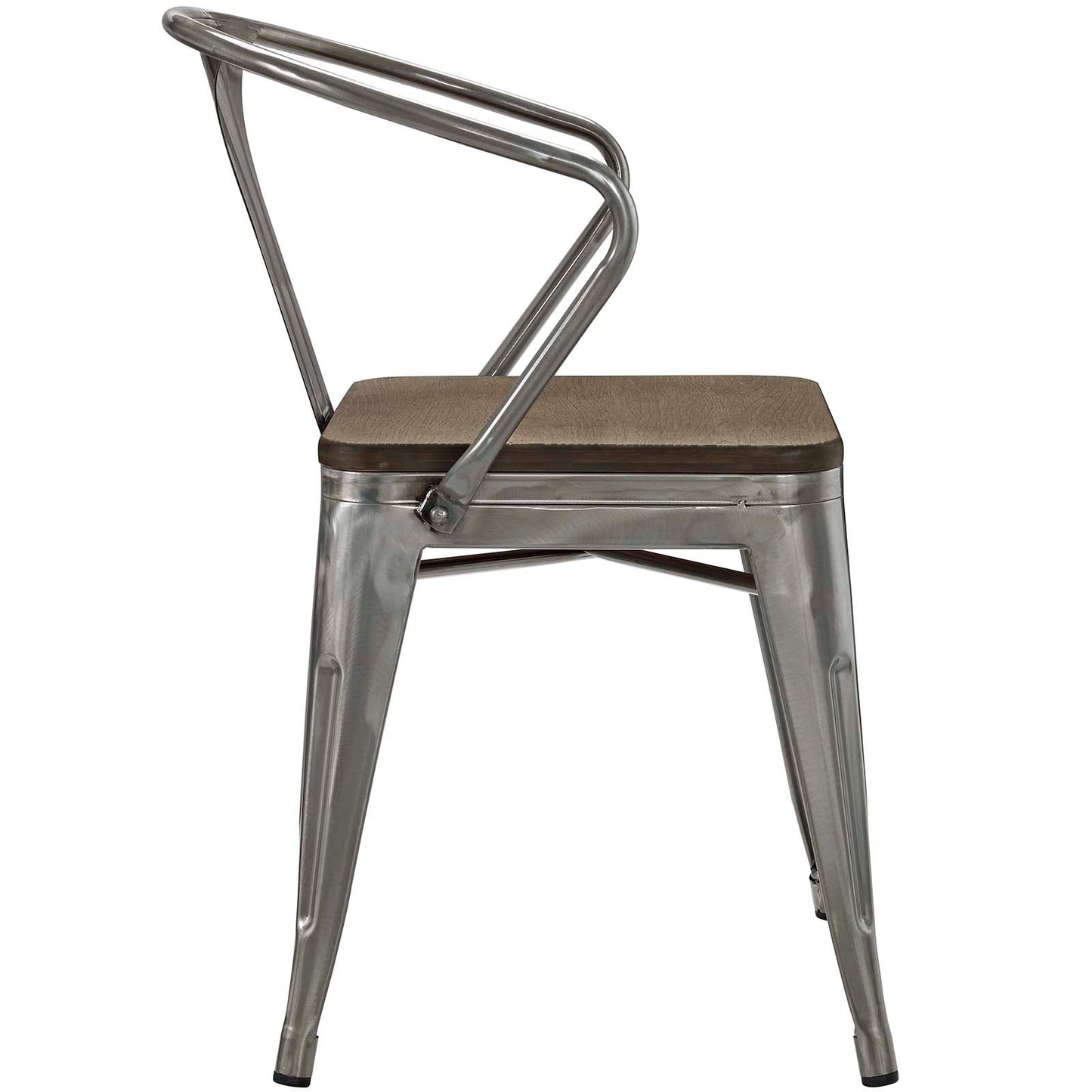 Modway Promenade Set of 2 Bamboo Dining Chair - Gunmetal | Dining Chairs | Modishstore-5