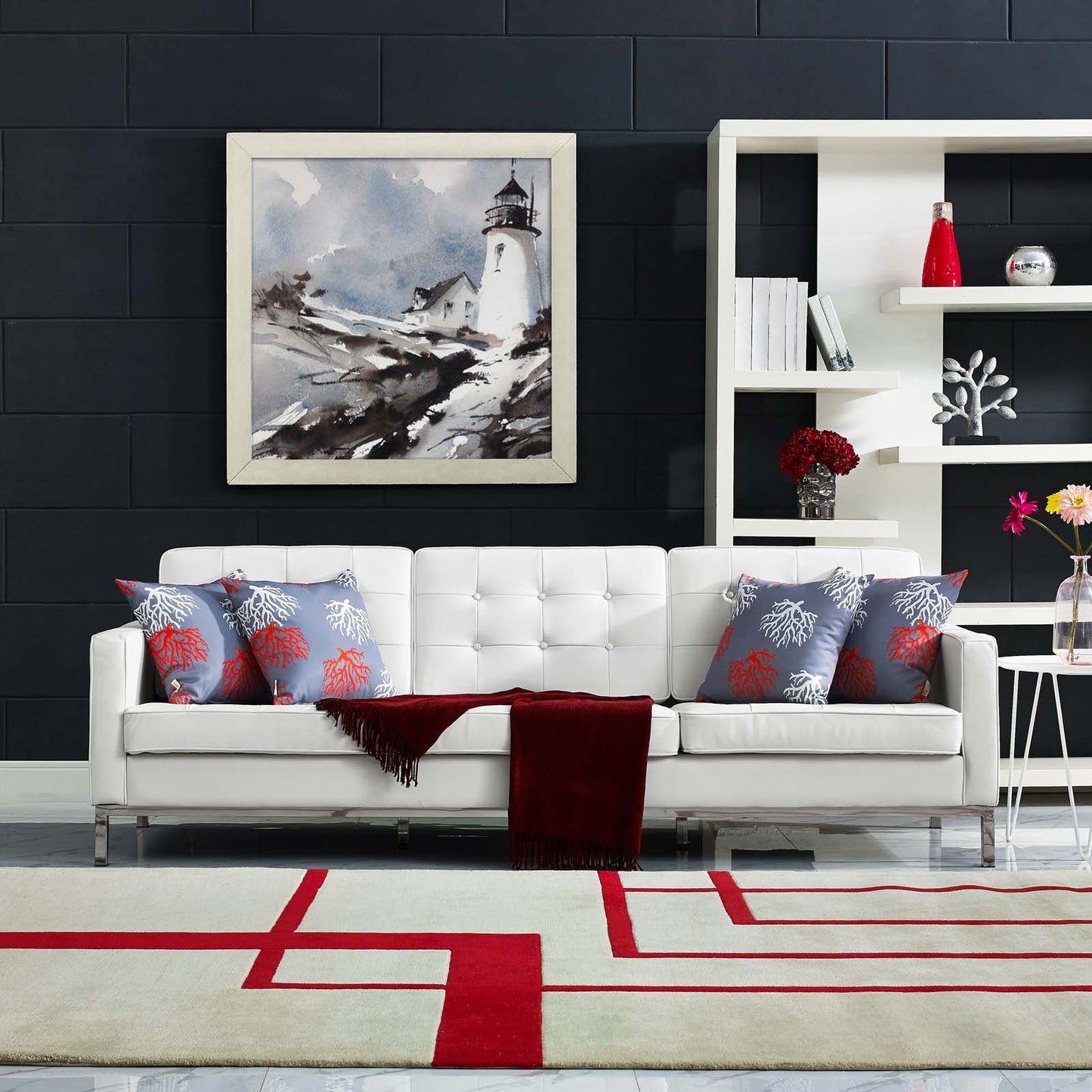 Modway Loft Leather Sofa