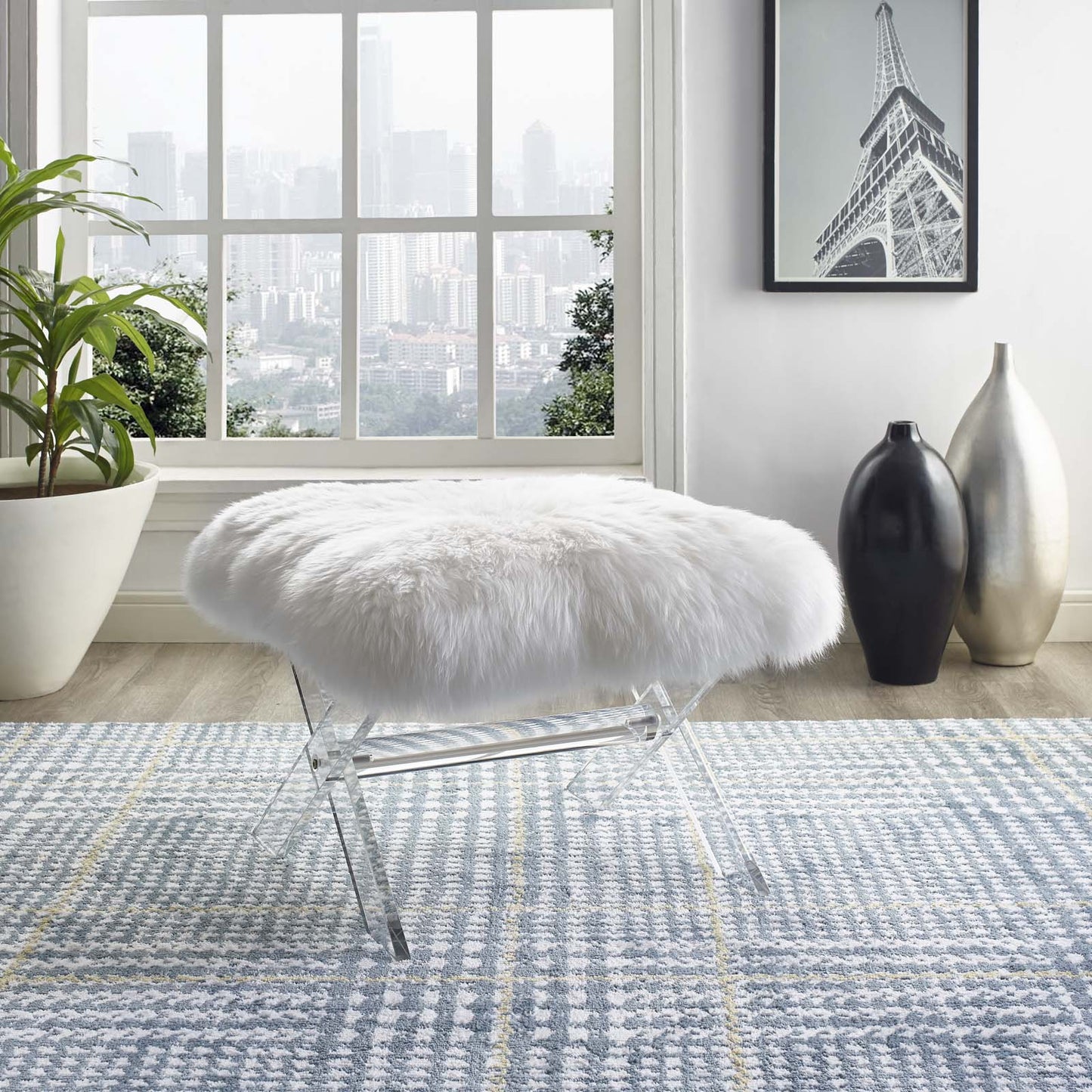 Modway Swift Sheepskin Bench | Stools & Benches | Modishstore-5