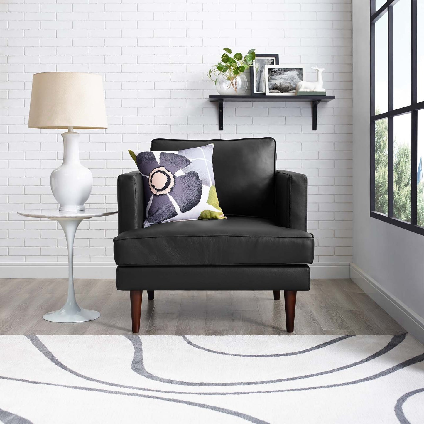 Modway Agile Genuine Leather Armchair