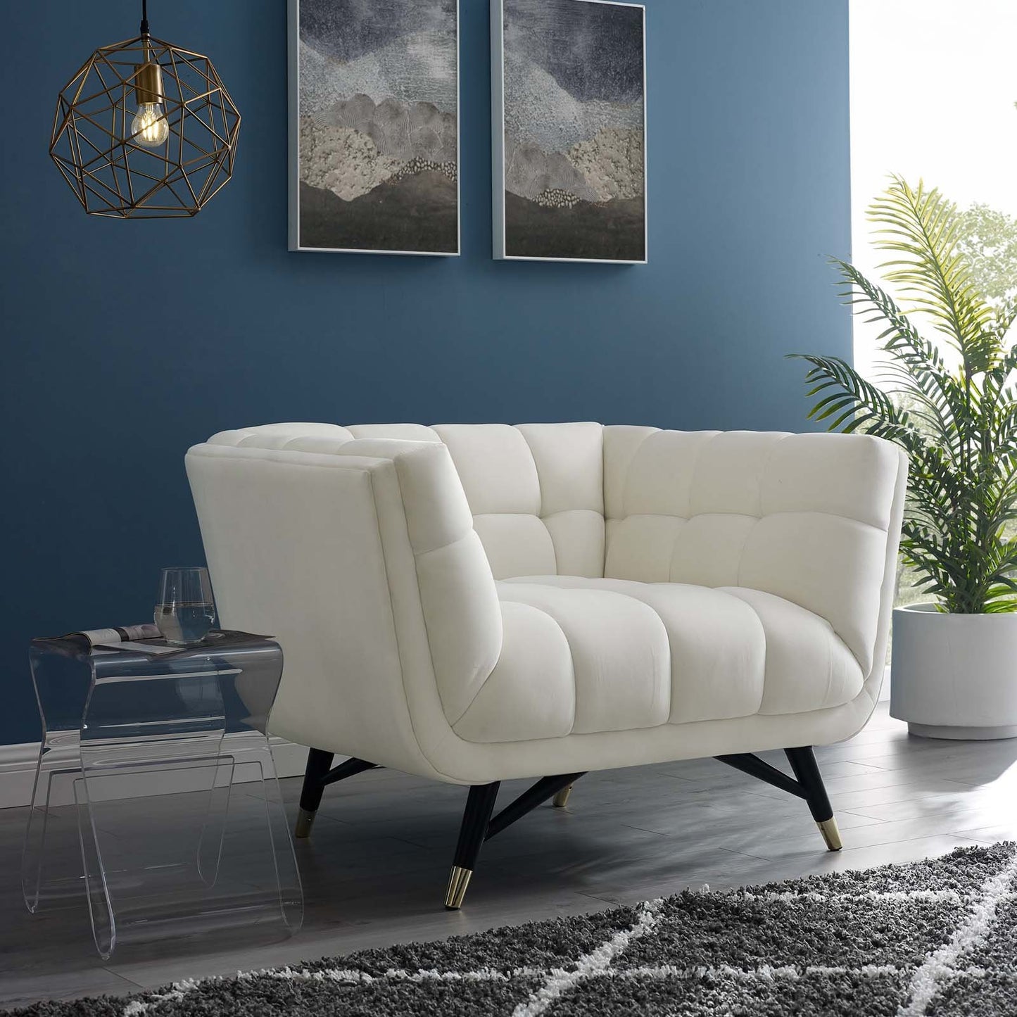Modway Adept Upholstered Velvet Armchair