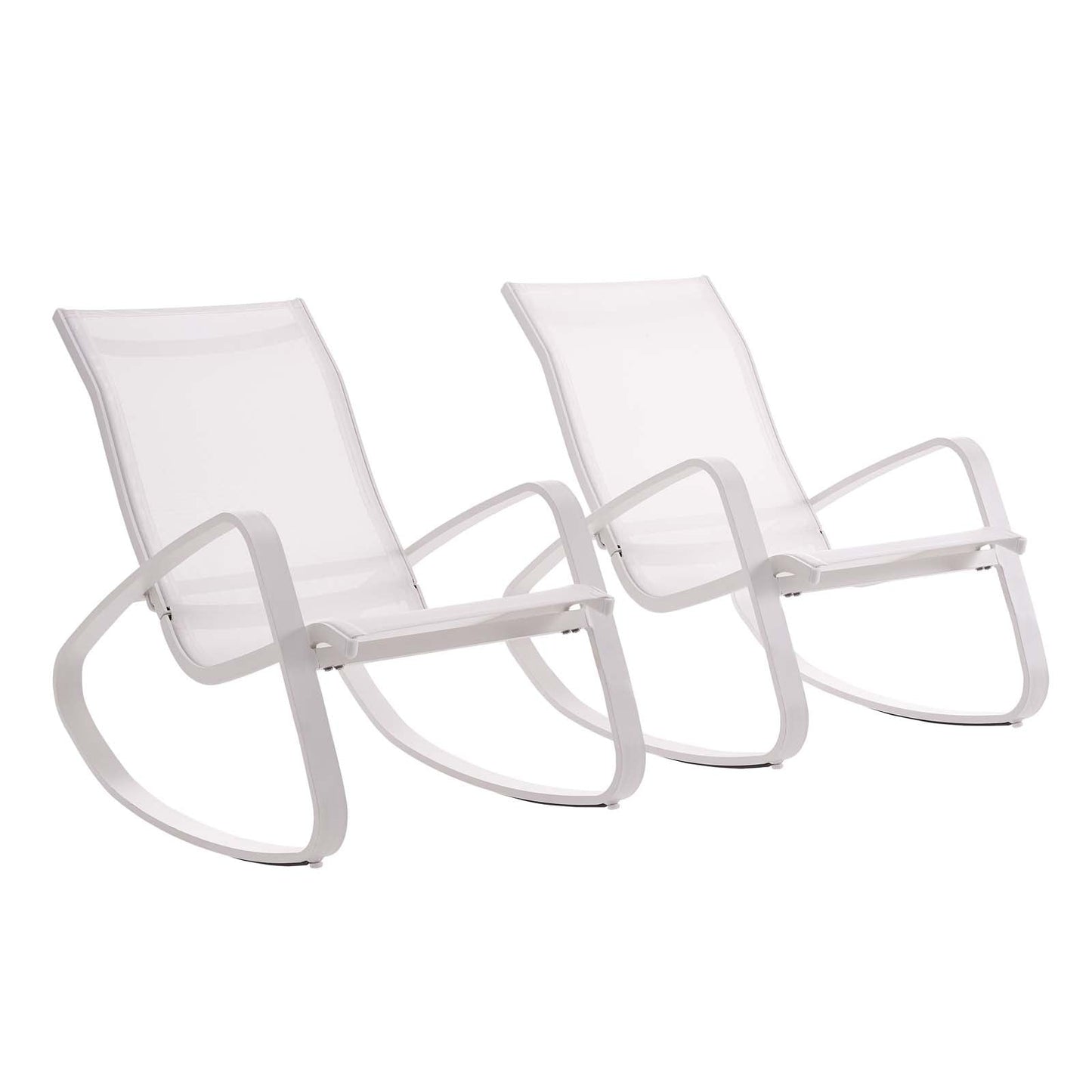 Modway Traveler Rocking Lounge Chair Outdoor Patio Mesh Sling Set of 2 | Outdoor Recliners & Lounge Chairs | Modishstore-18