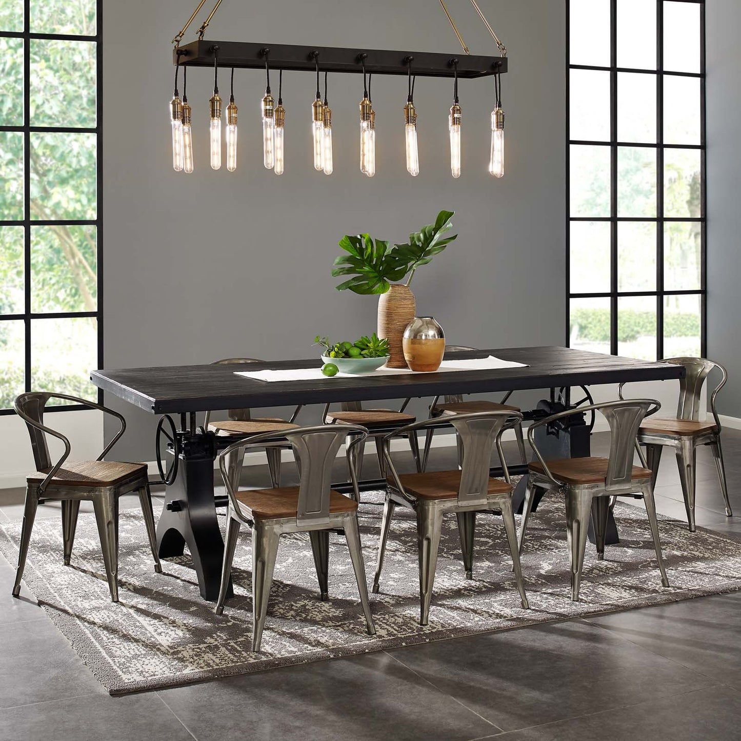 Modway Demarcate Modern Farmhouse Pendant Chandelier