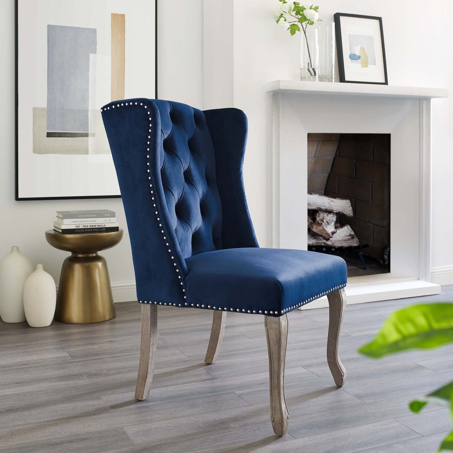 Modway Apprise French Vintage Dining Performance Velvet Side Chair