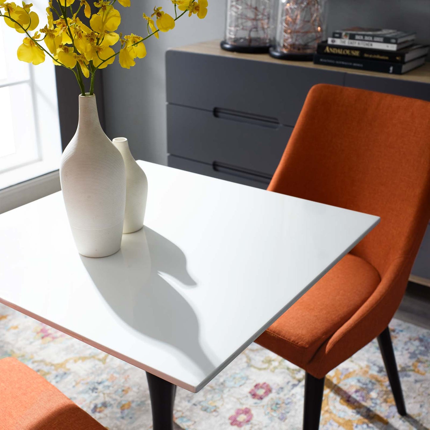 Modway Lippa 24" Square Wood Top Dining Table-EEI-3512 | Dining Tables | Modishstore-4