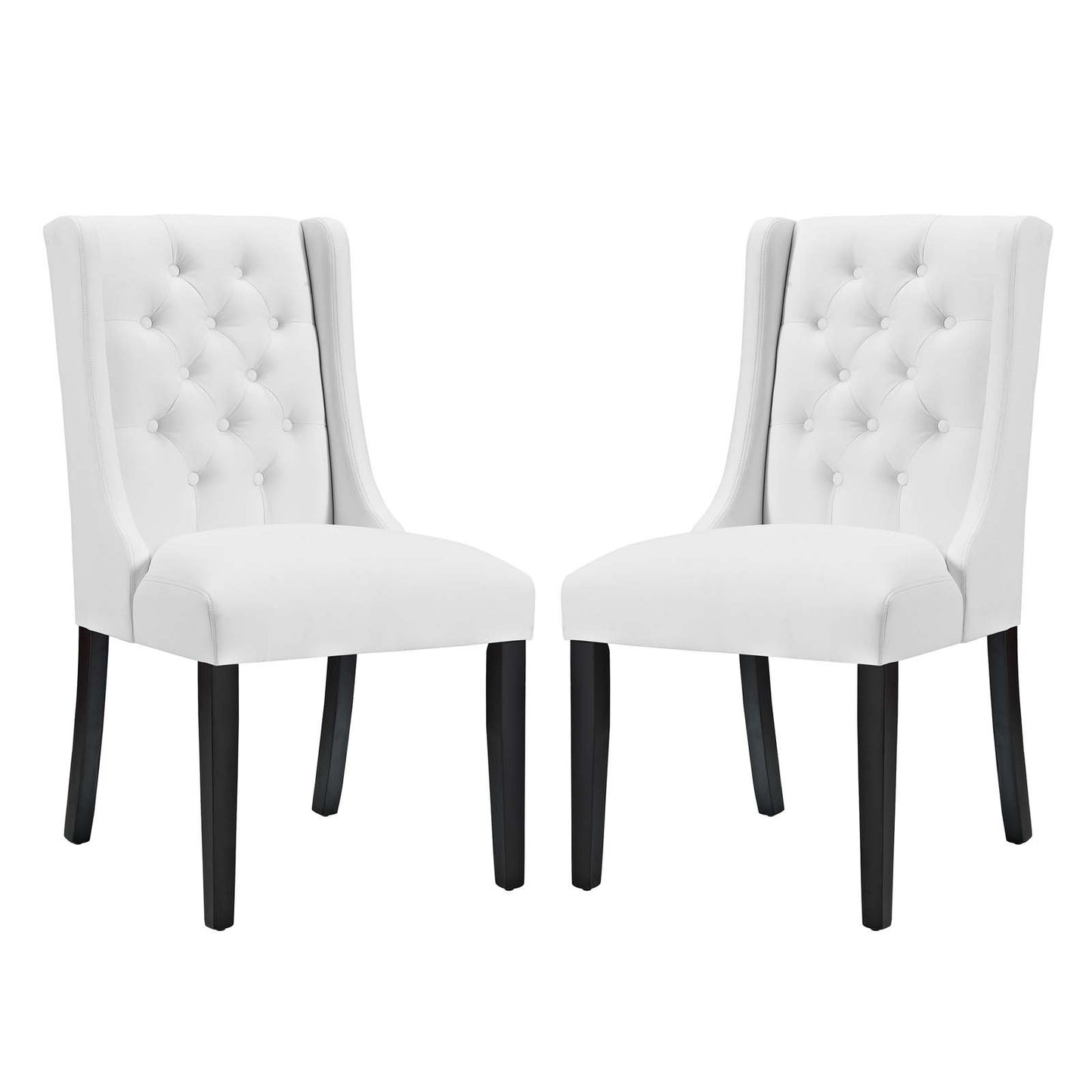Modway Baronet Dining Chair Vinyl Set of 2
