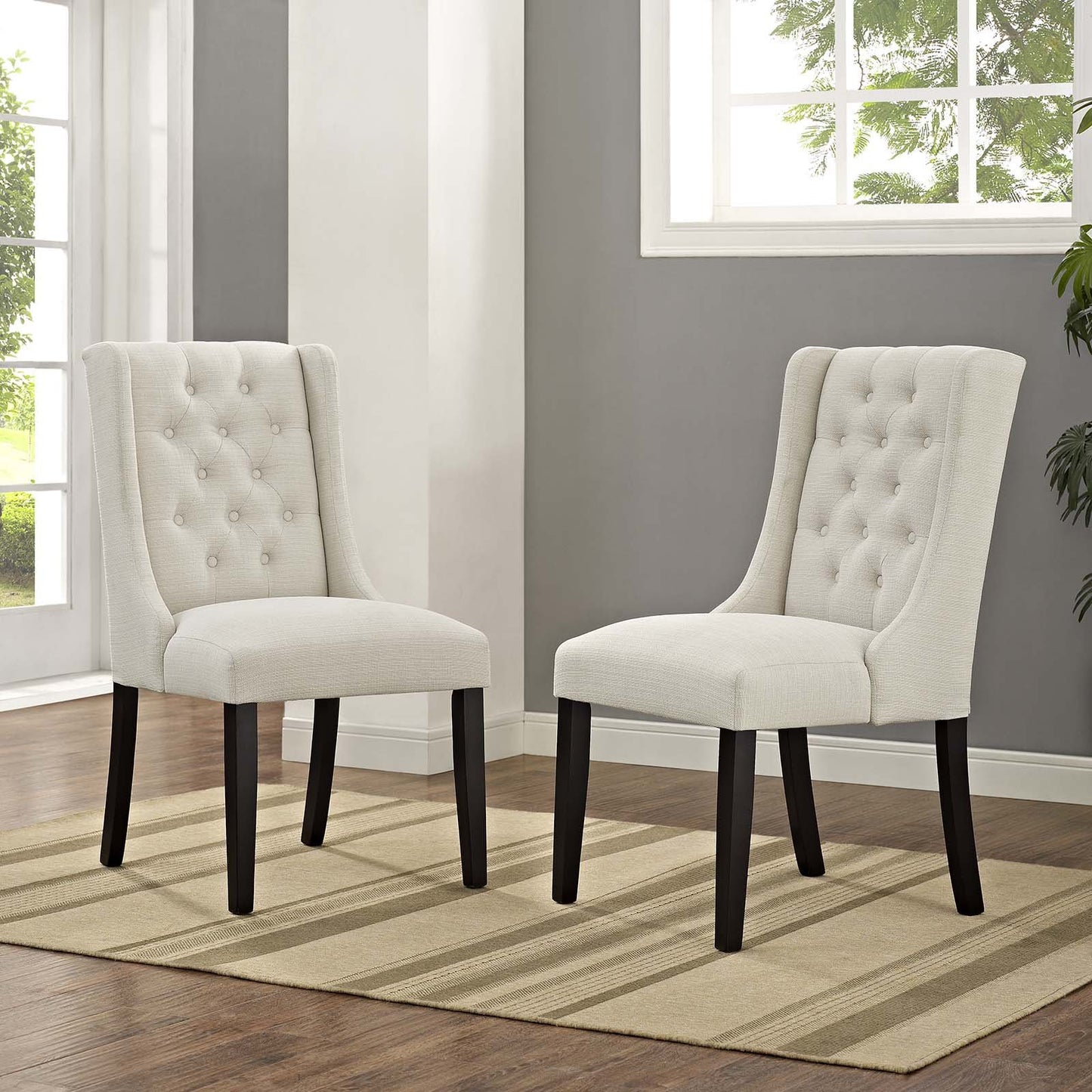 Modway Baronet Dining Chair Fabric Set of 2
