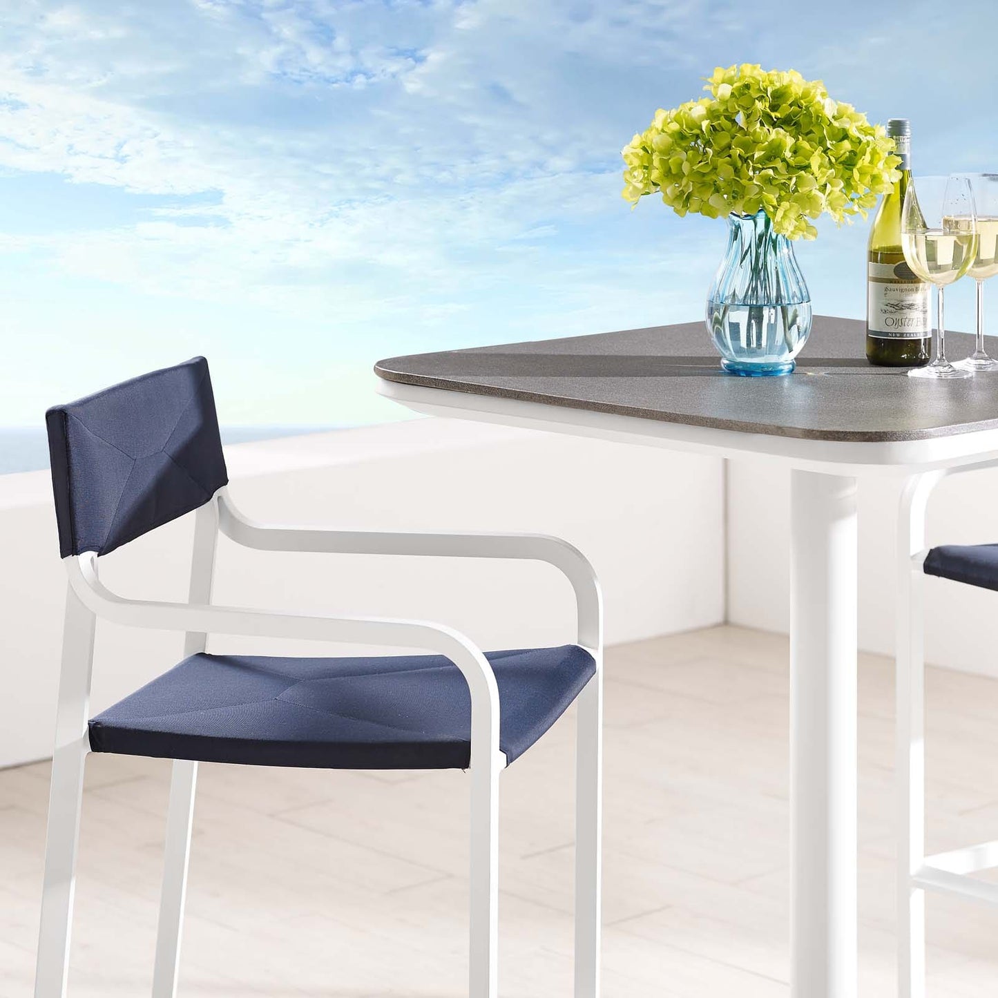 Raleigh Stackable Outdoor Patio Aluminum Bar Stool | Bar Stools | Modishstore-13