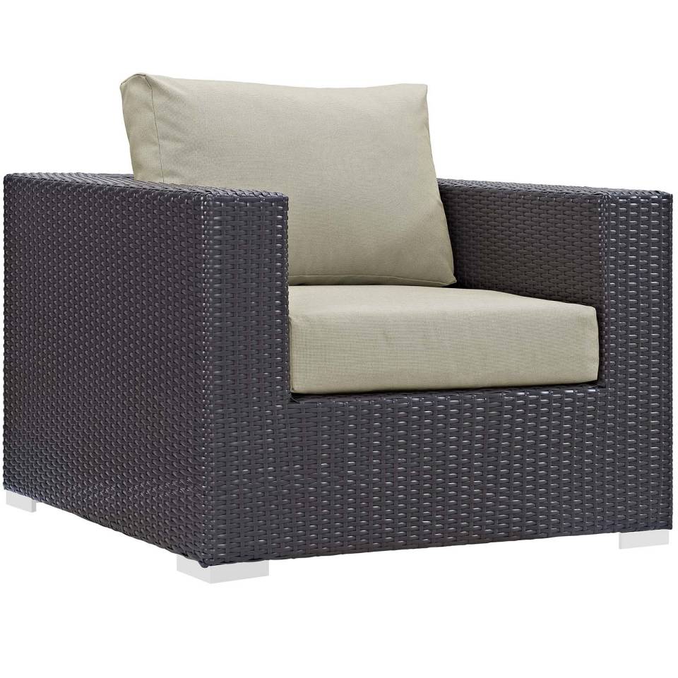 Modway Convene 3 Piece Set Outdoor Patio with Fire Pit | Outdoor Sofas, Loveseats & Sectionals |