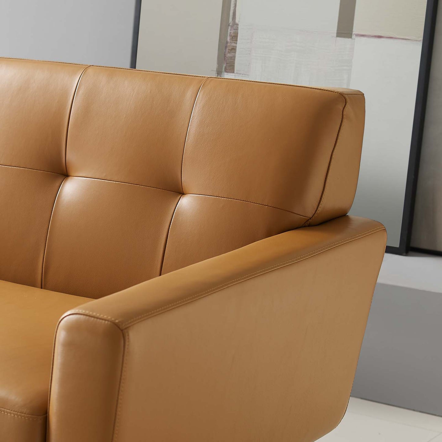 Modway Engage Top-Grain Leather Living Room Lounge Sofa | Sofas |