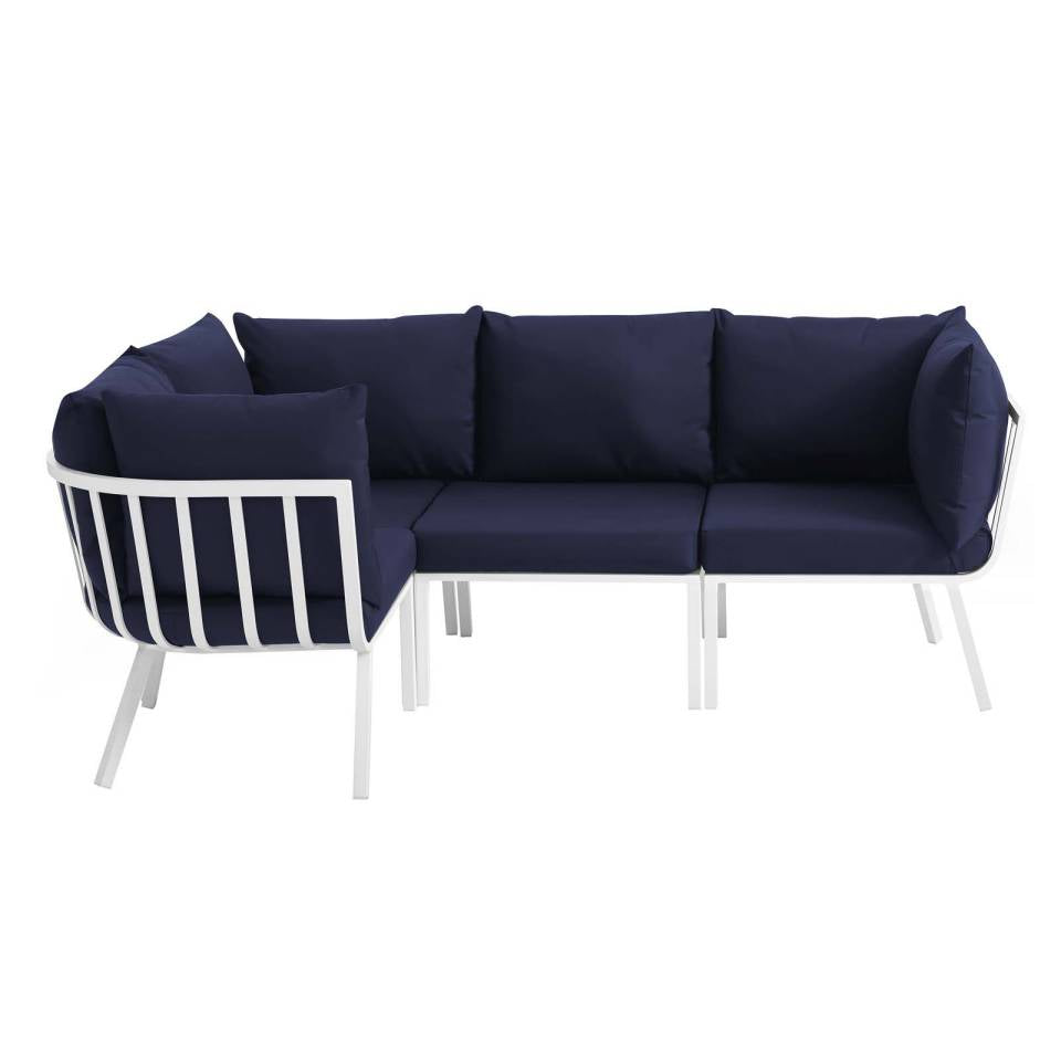 Modway Riverside 4 Piece Outdoor Patio Aluminum Sectional | Outdoor Patio Daybed | Modishstore-33