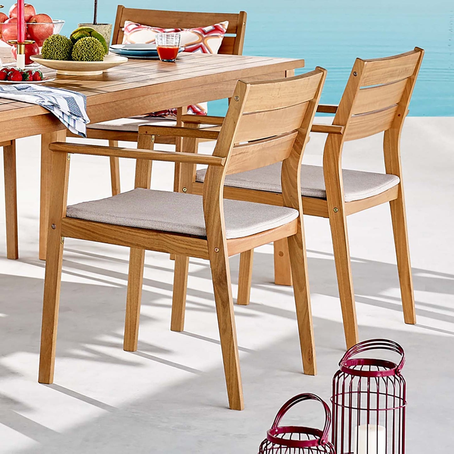 Modway Viewscape Outdoor Patio Ash Wood Dining Armchair Set of 2 | Chairs & Recliners | Modishstore-7