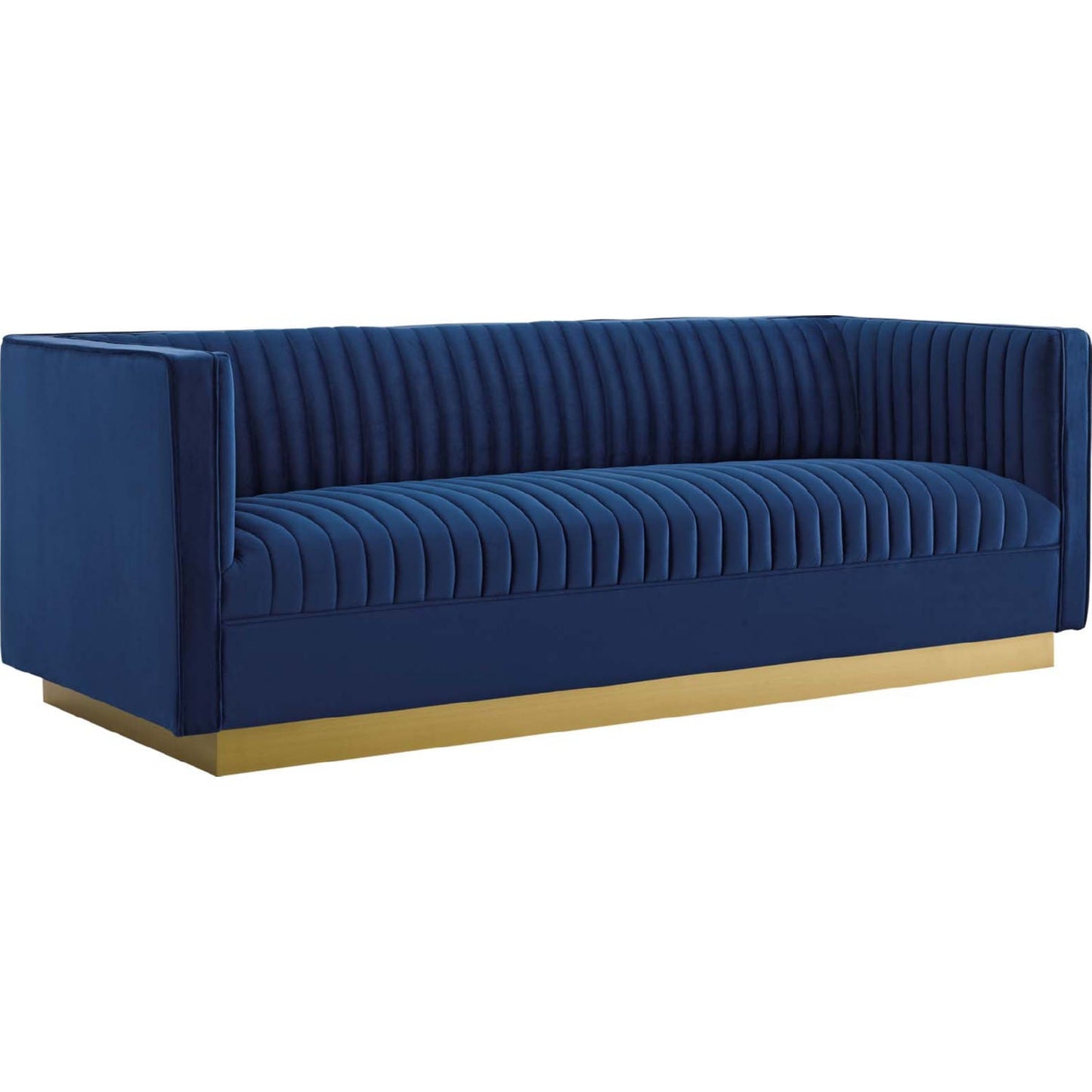 Modway Sanguine 3 Piece Vertical Channel Tufted Upholstered Performance Velvet Set - EEI-4144