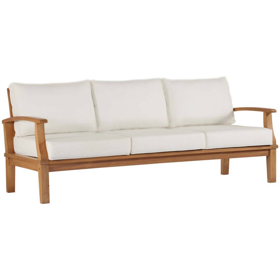 Modway Marina Outdoor Patio Teak Sofa | Outdoor Sofas, Loveseats & Sectionals | Modishstore-11
