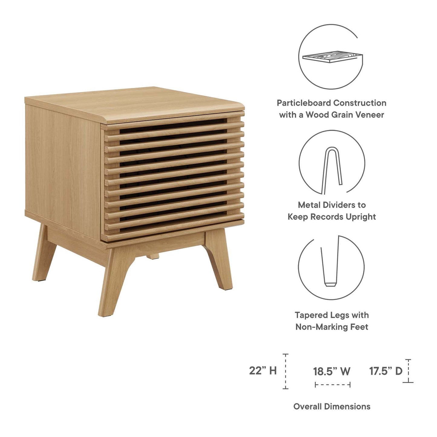 Modway Render Vinyl Record Display Stand | Coffee Tables | Modishstore-23