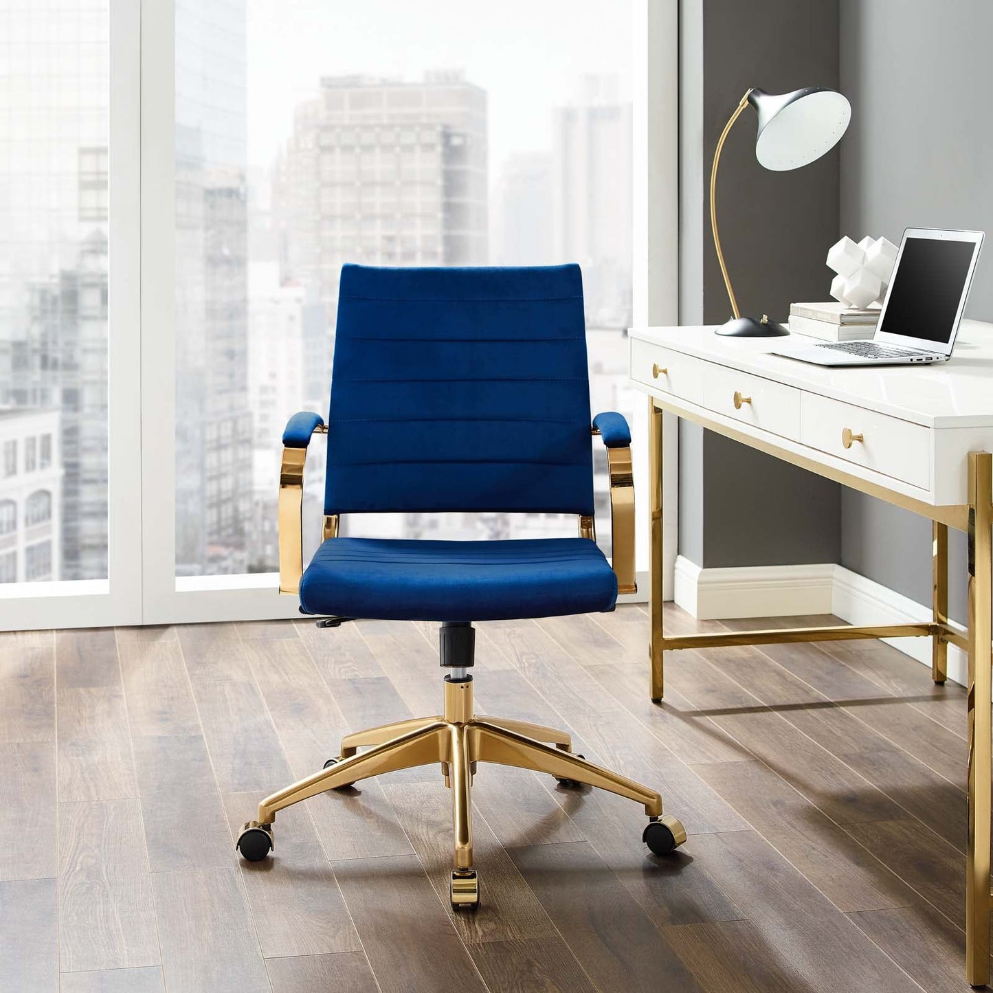 Modway Jive Mid Back Performance Velvet Office Chair | | Modishstore-10