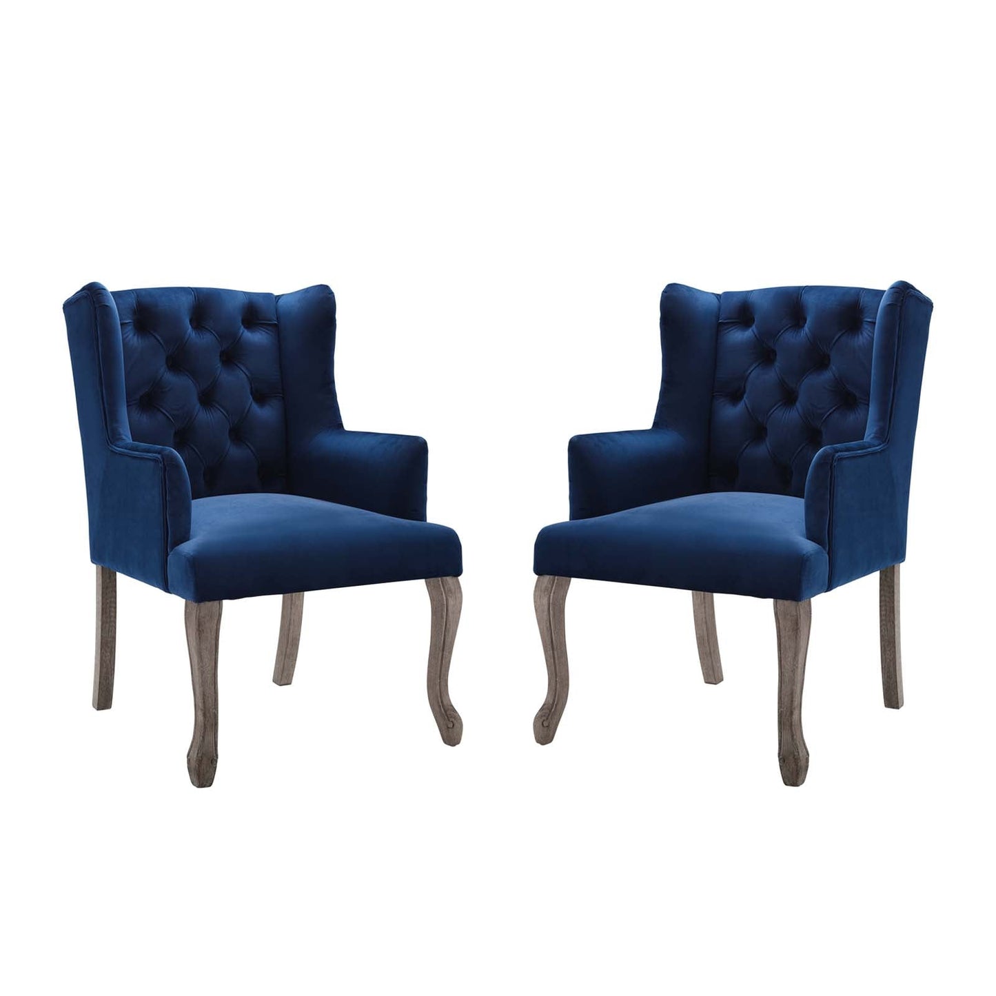 Modway Realm Armchair Performance Velvet Set of 2 | Armchairs | Modishstore-8
