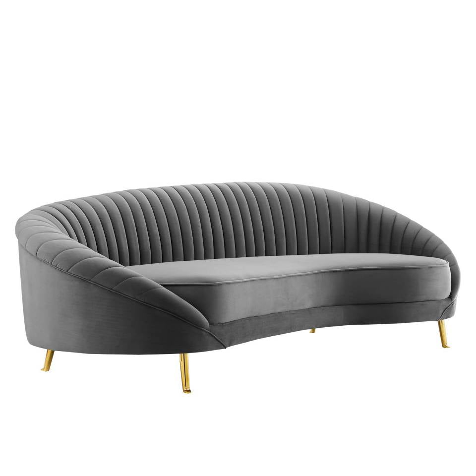Modway Camber Channel Tufted Performance Velvet Sofa | Sofas |