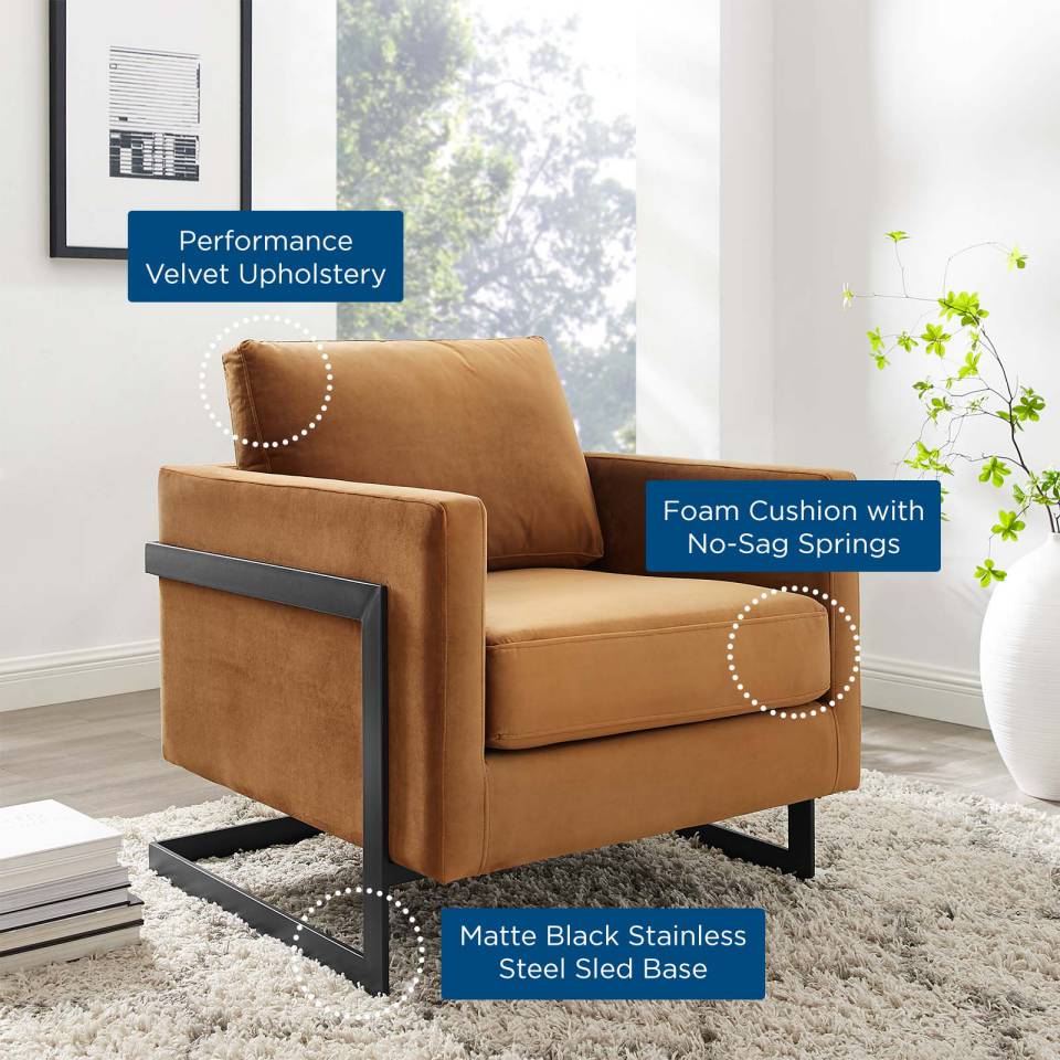 Modway Posse Performance Velvet Accent Chair | Accent Chairs | Modishstore-8