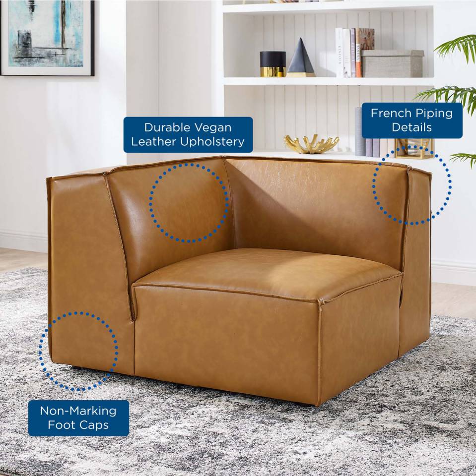 Modway Restore Vegan Leather Sectional Sofa Corner Chair | Side Chairs | Modishstore-8