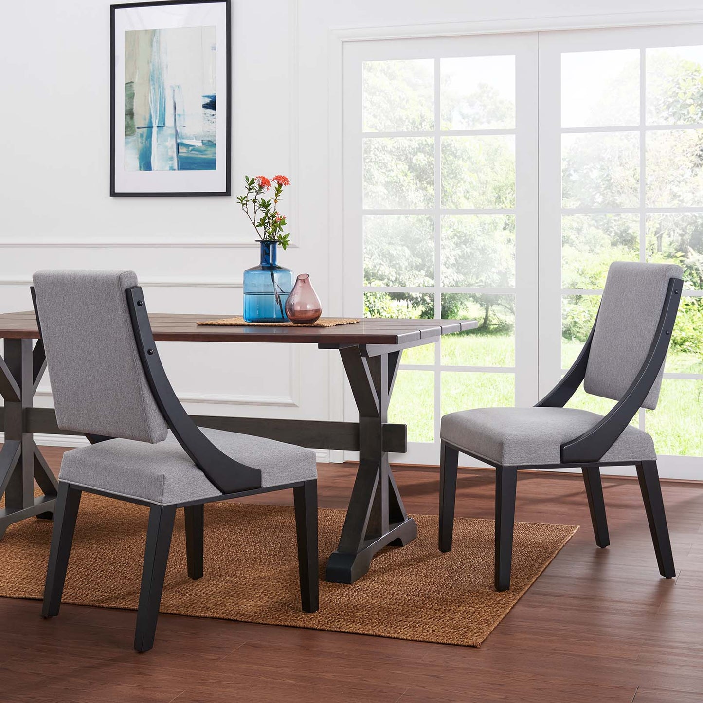 Cambridge Upholstered Fabric Dining Chairs - Set of 2 By Modway - EEI-4553 | Dining Chairs - 24