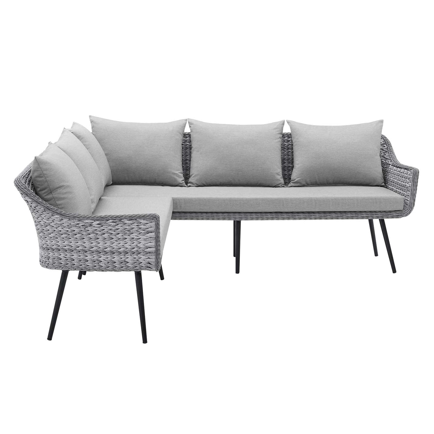 Modway Endeavor Outdoor Patio Wicker Rattan Sectional Sofa | Outdoor Sofas, Loveseats & Sectionals |