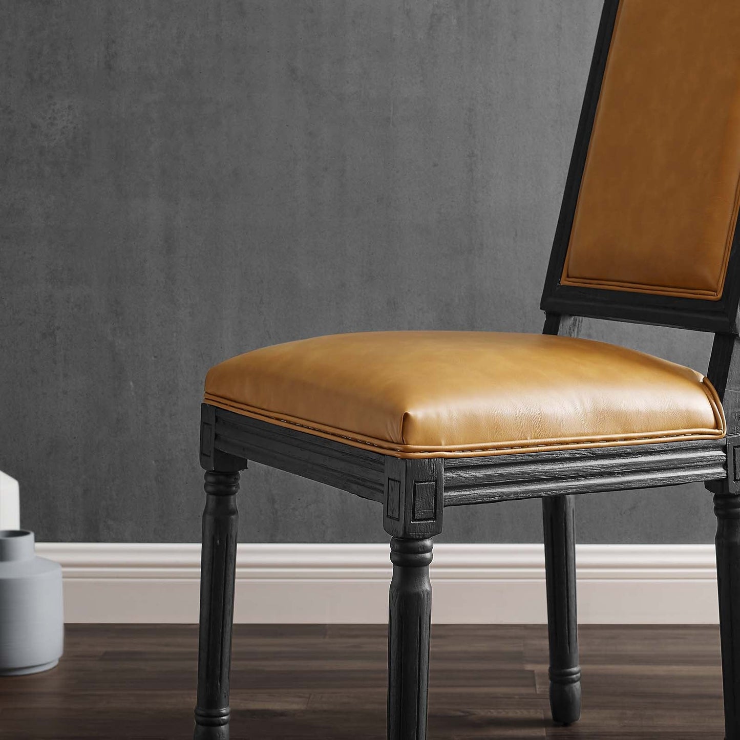 Modway Court French Vintage Vegan Leather Dining Side Chair | Dining Chairs |