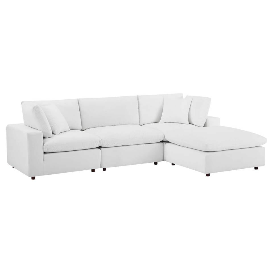 Modway Commix Down Filled Overstuffed Performance Velvet 4-Piece Sectional Sofa | Sofas |