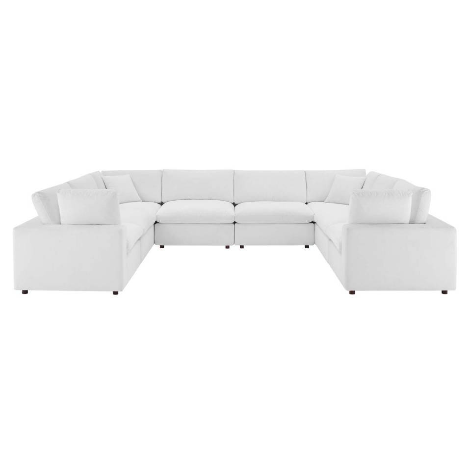 Modway Commix Down Filled Overstuffed Performance Velvet 8-Piece Sectional Sofa | Outdoor Sofas, Loveseats & Sectionals |