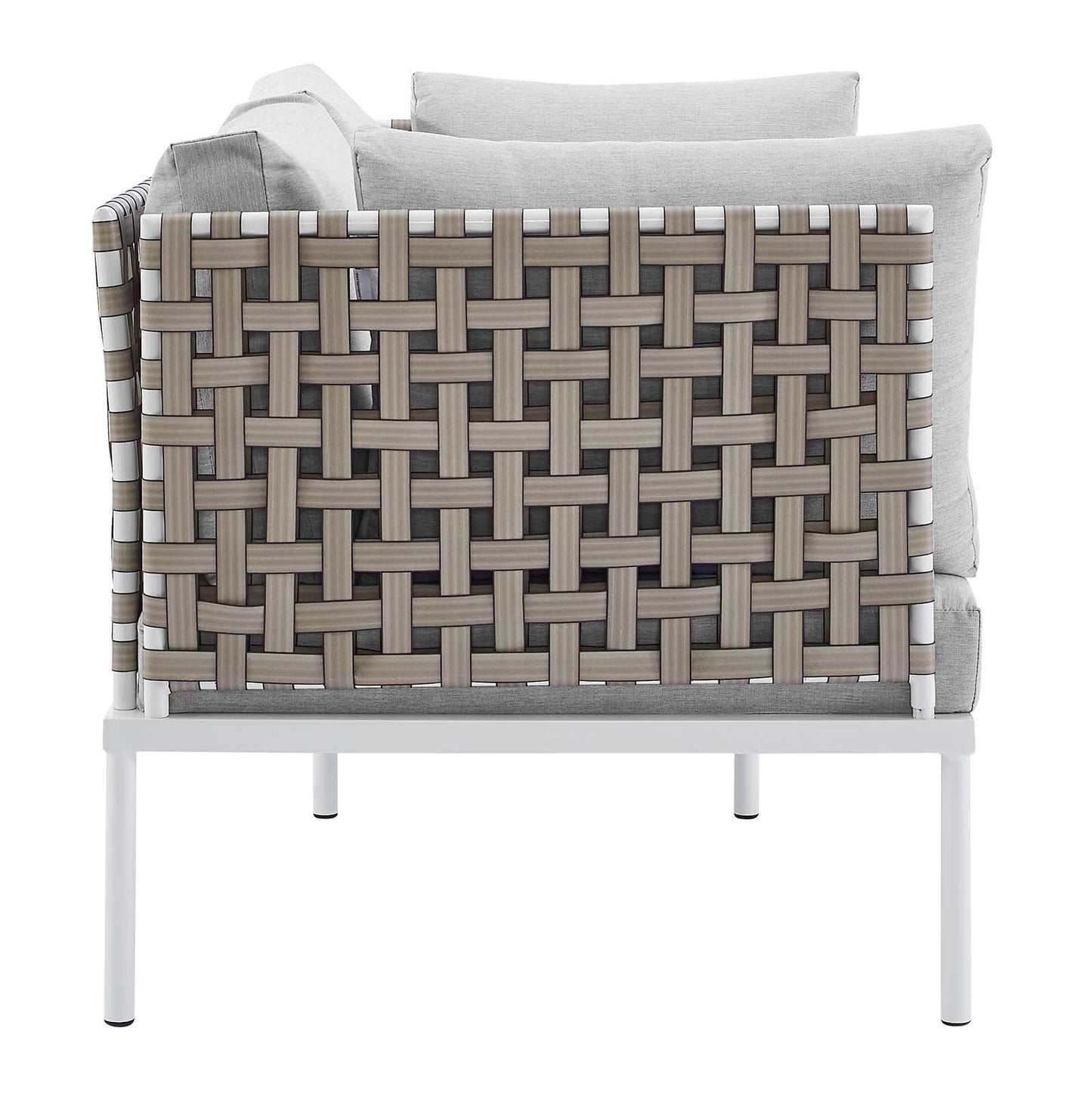 Modway Harmony 8-Piece Sunbrella® Basket Weave Outdoor Patio Aluminum Seating Set | Outdoor Sofas, Loveseats & Sectionals |