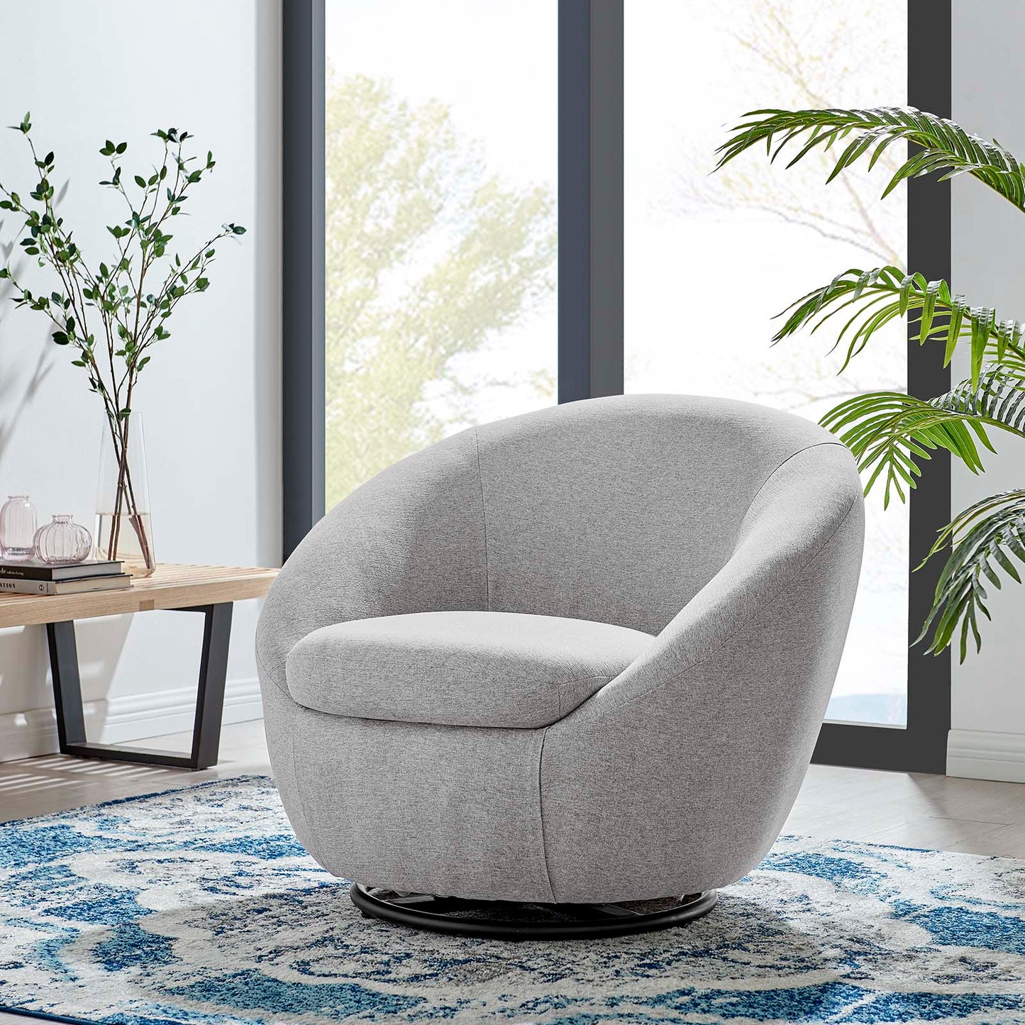 Buttercup Fabric Upholstered Upholstered Fabric Swivel Chair By Modway | Armchairs |