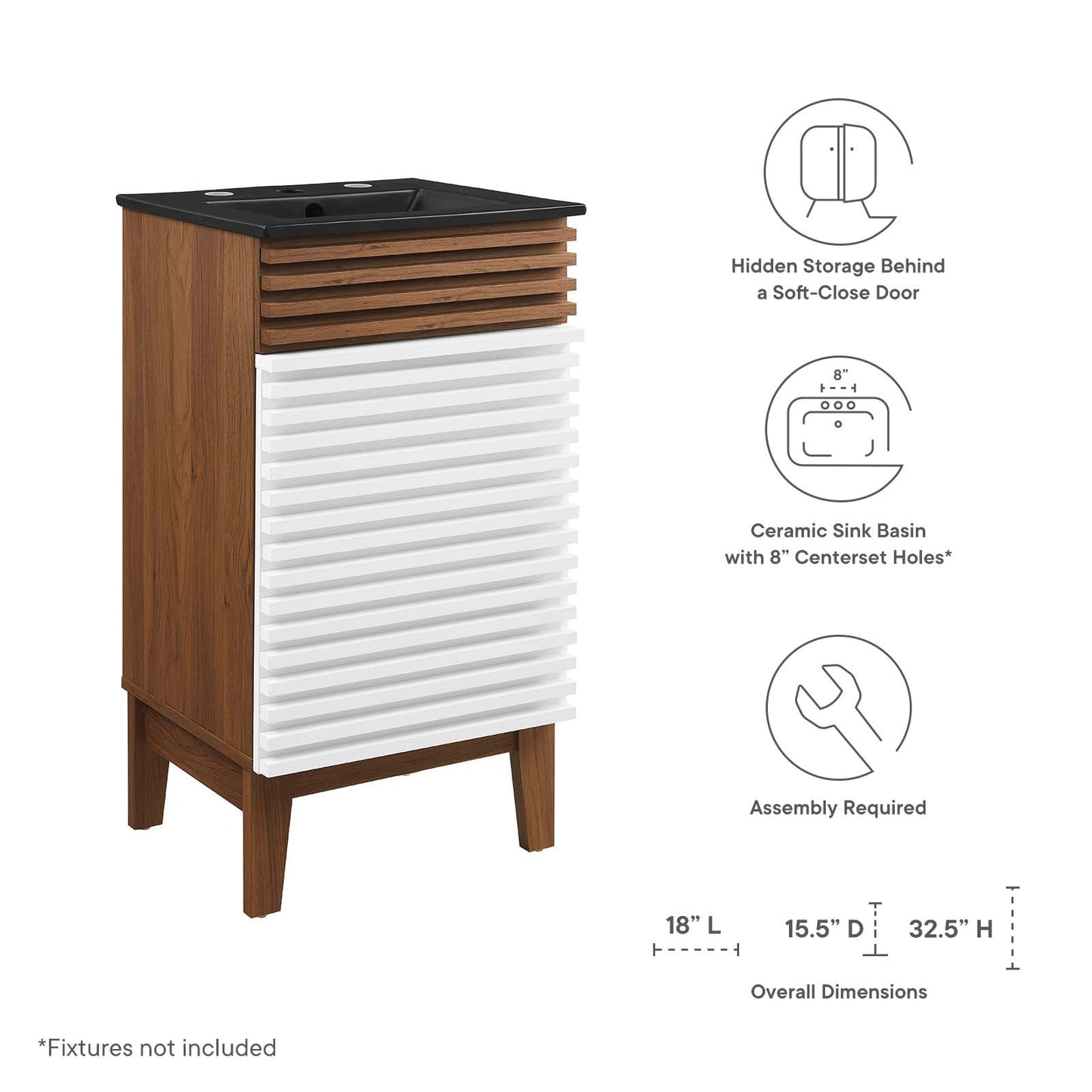 Modway Render 18" Bathroom Vanity | Bathroom Accessories | Modishstore-52