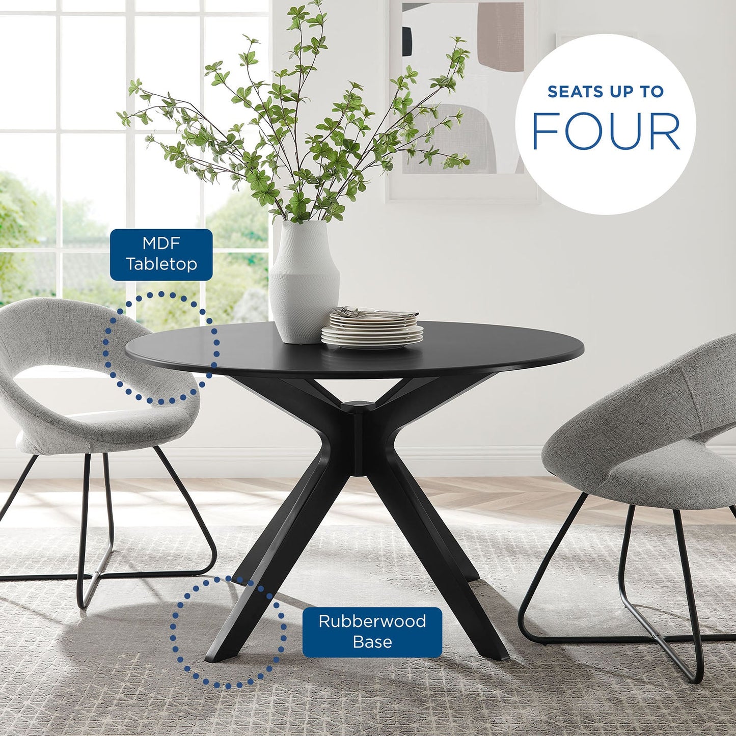 Modway Traverse 47" Dining Table | Dining Tables | Modishstore-6