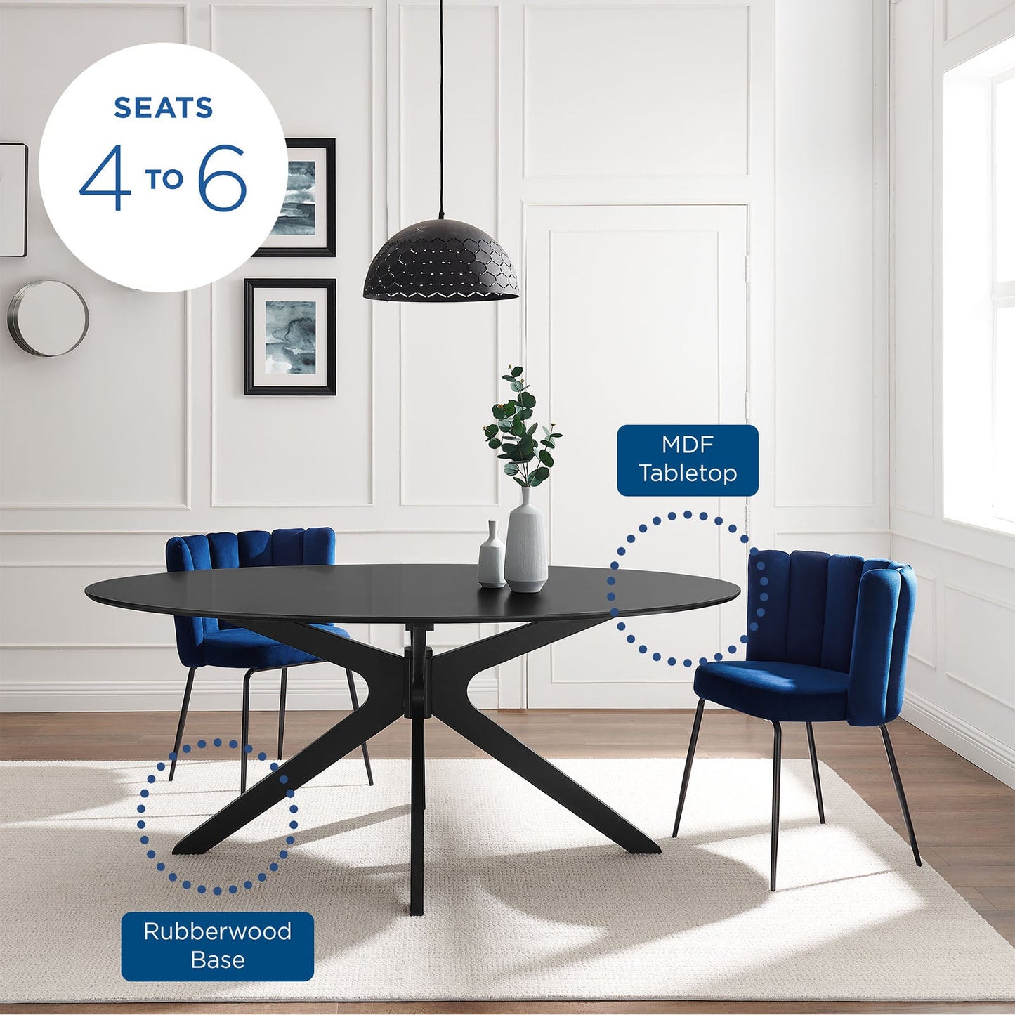 Modway Traverse 71" Oval Dining Table | Dining Tables | Modishstore-5