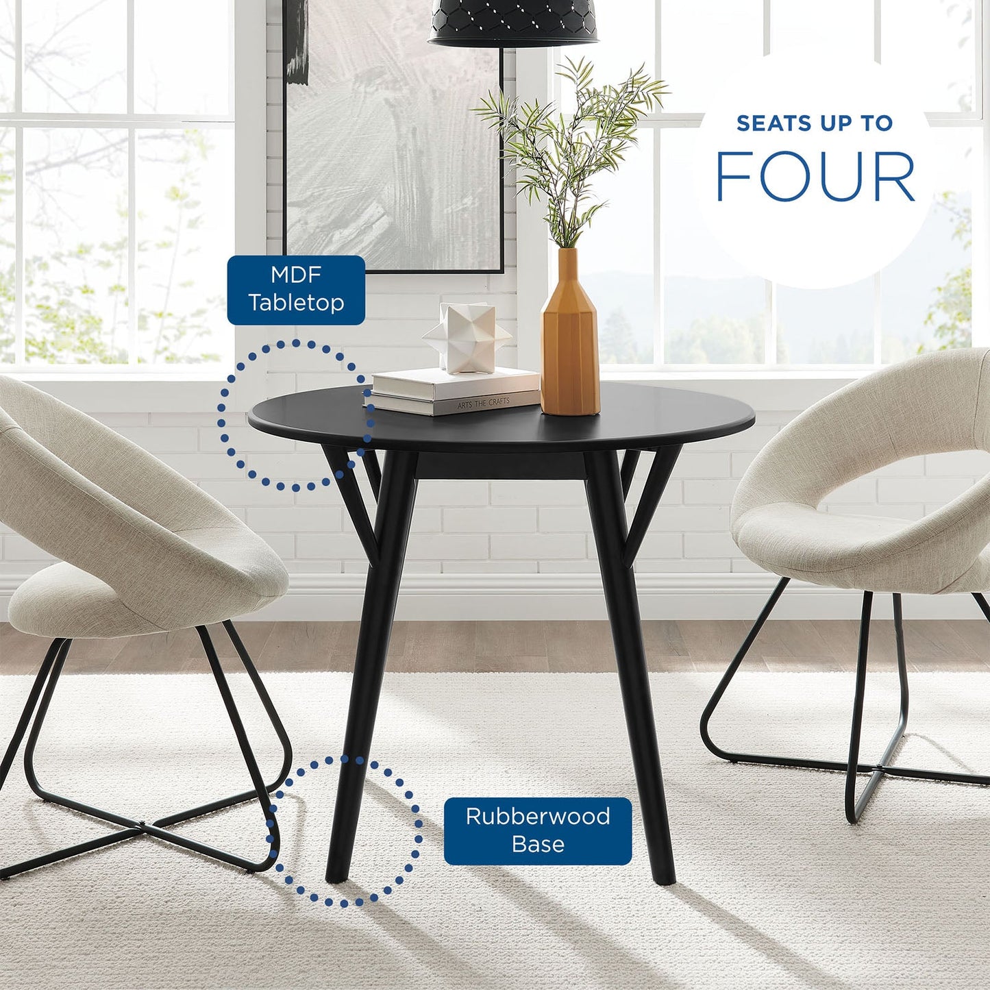 Modway Gallant 36" Dining Table | Dining Tables | Modishstore-6