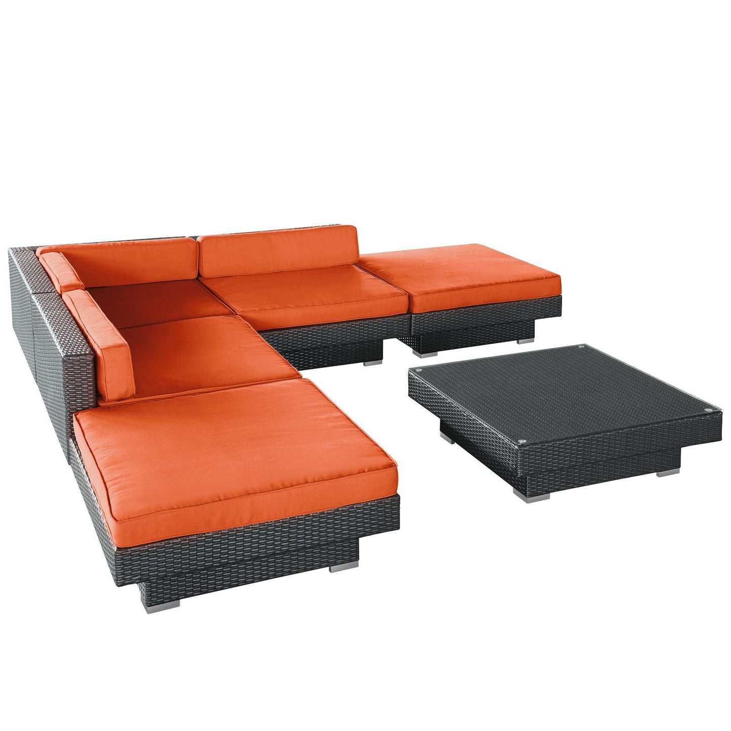 Modway Laguna 6 Piece Outdoor Patio Sectional Set