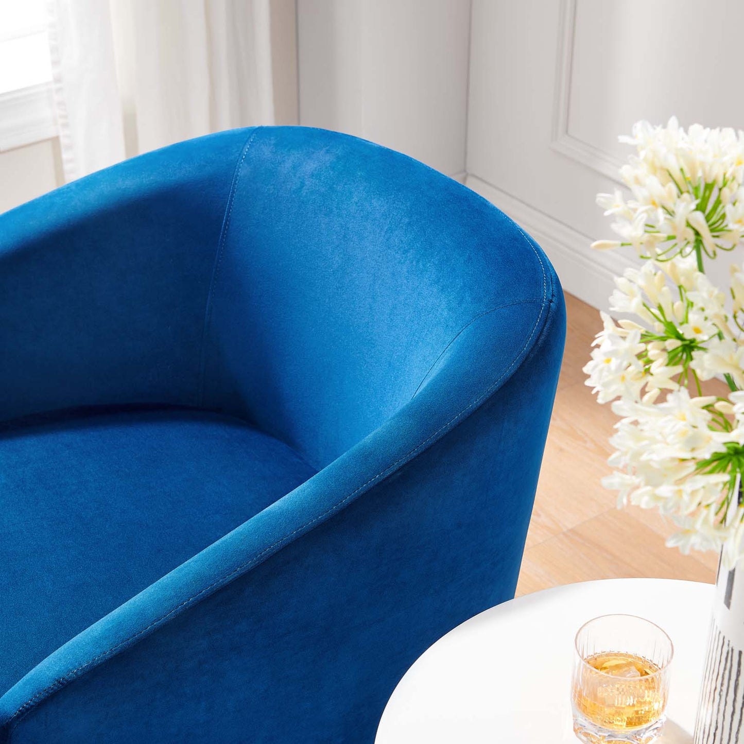 Series Performance Velvet Fabric Swivel Chair By Modway - EEI-6224 | Armchairs | Modishstore - 16