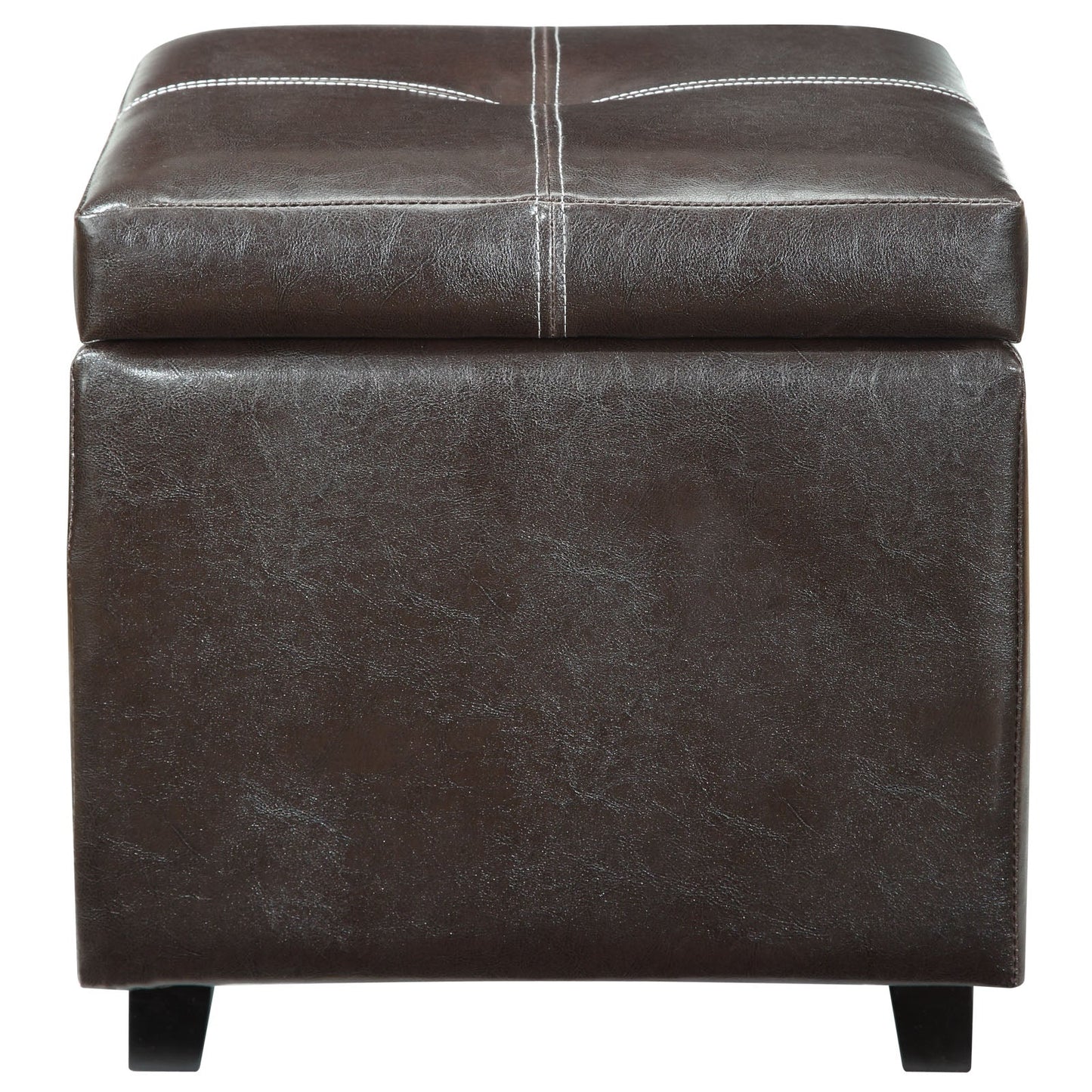 Modway Treasure Upholstered Vinyl Ottoman - Espresso | Ottomans | Modishstore-3